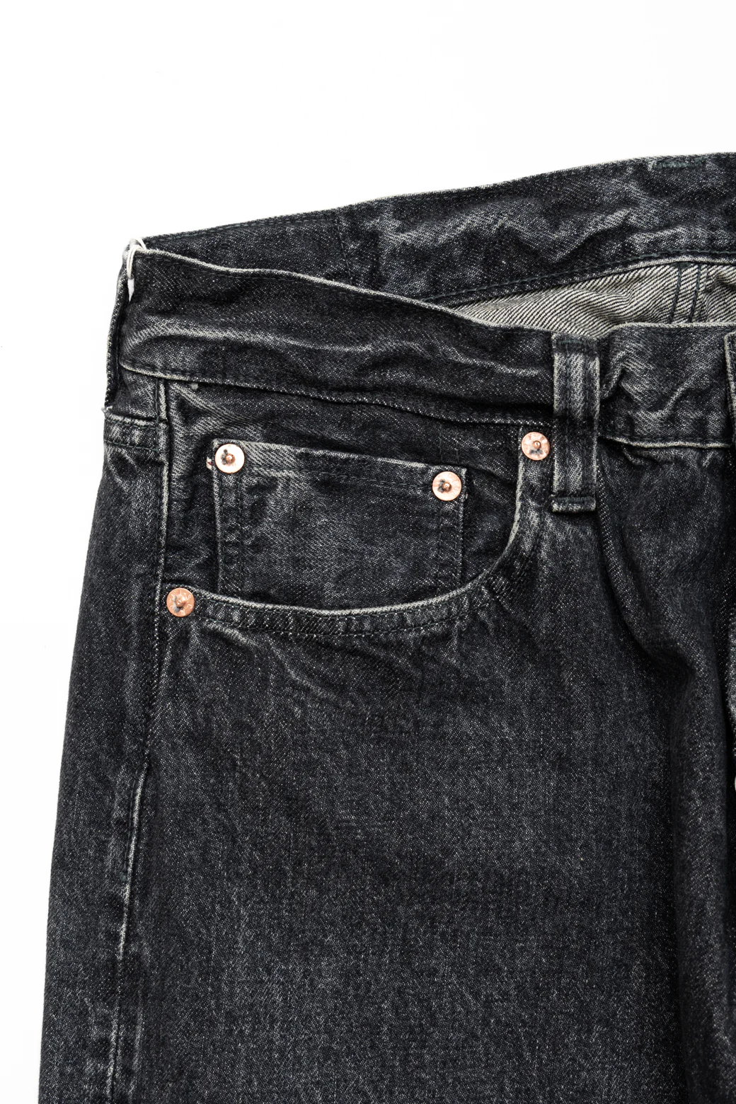 14.25oz Black Denim 1947 Model - Hard Wash - Image 12