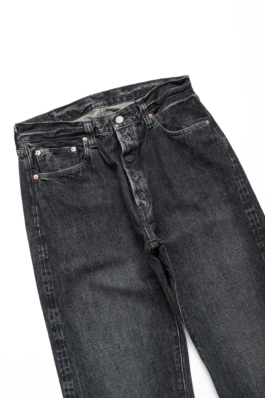 14.25oz Black Denim 1947 Model - Hard Wash - Image 4