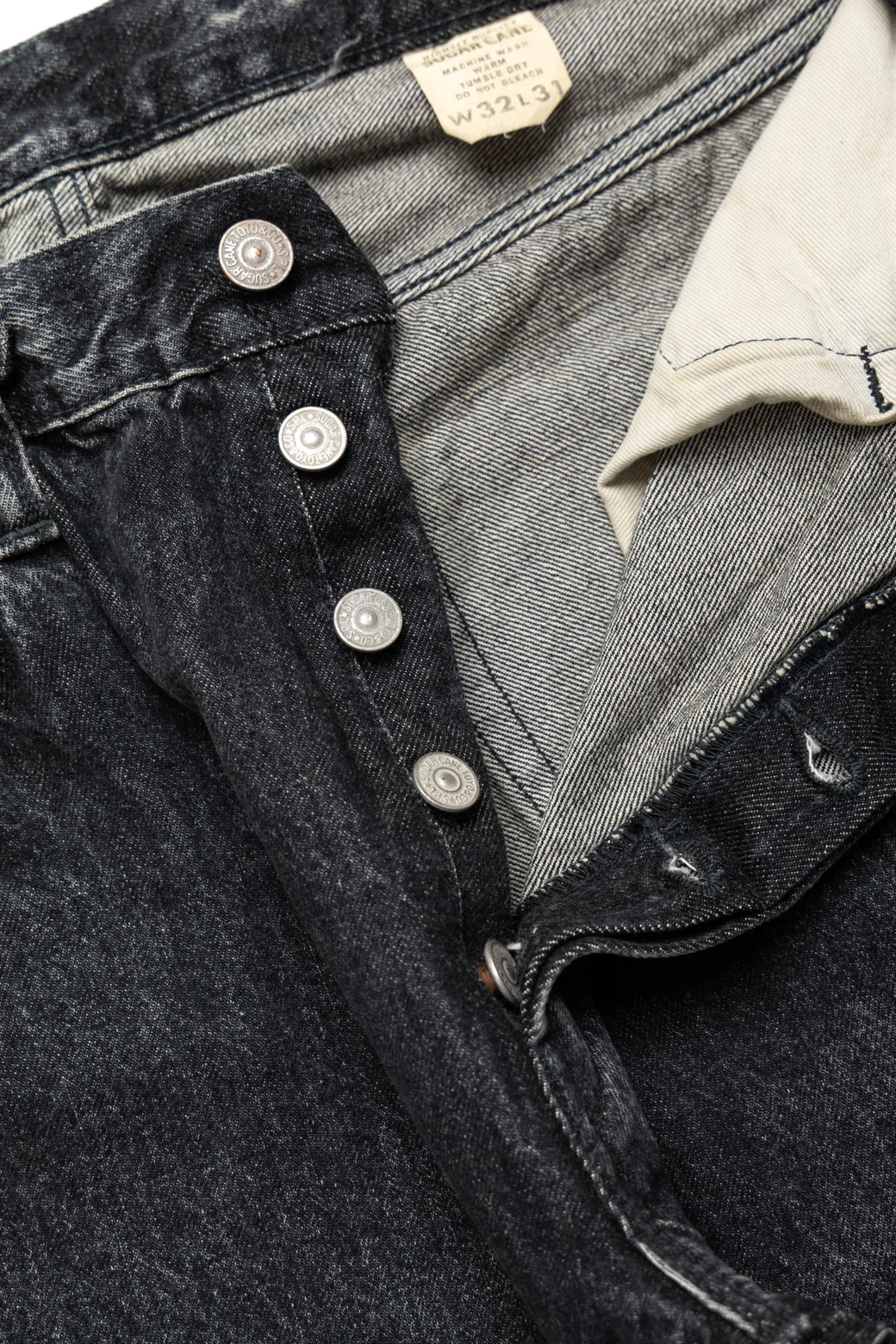 14.25oz Black Denim 1947 Model - Hard Wash - Image 9