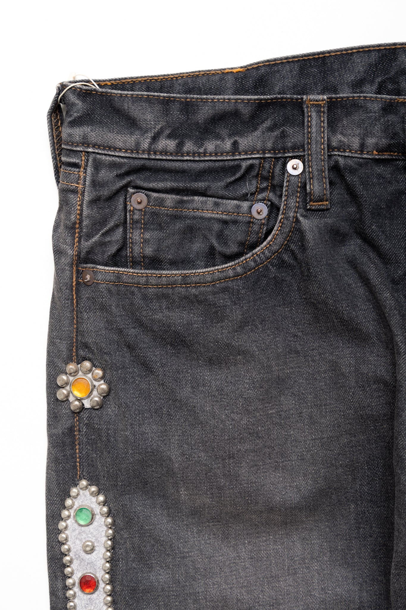 14oz BLK Denim 5P MONKEY CISCO (STUDS) - Image 10