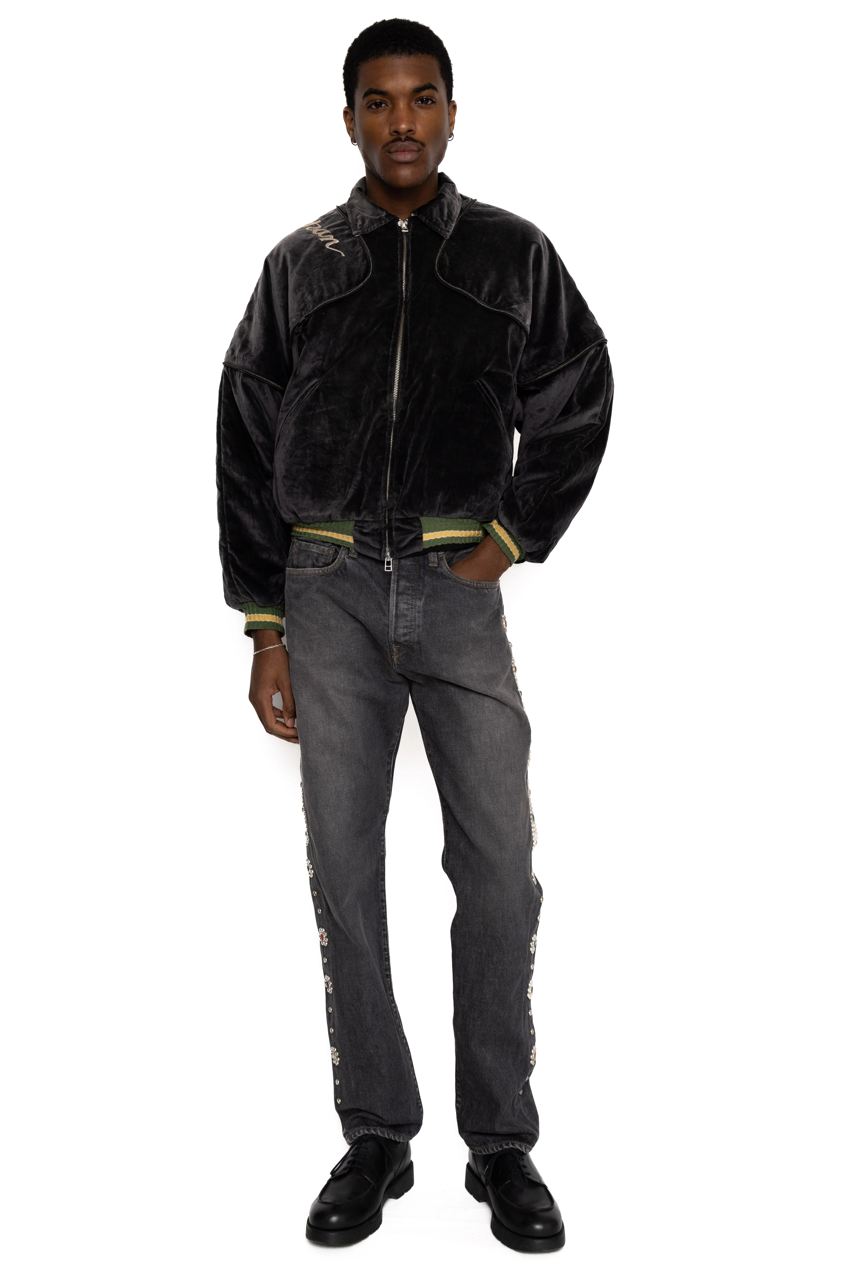 14oz BLK Denim 5P MONKEY CISCO (STUDS) - Image 4