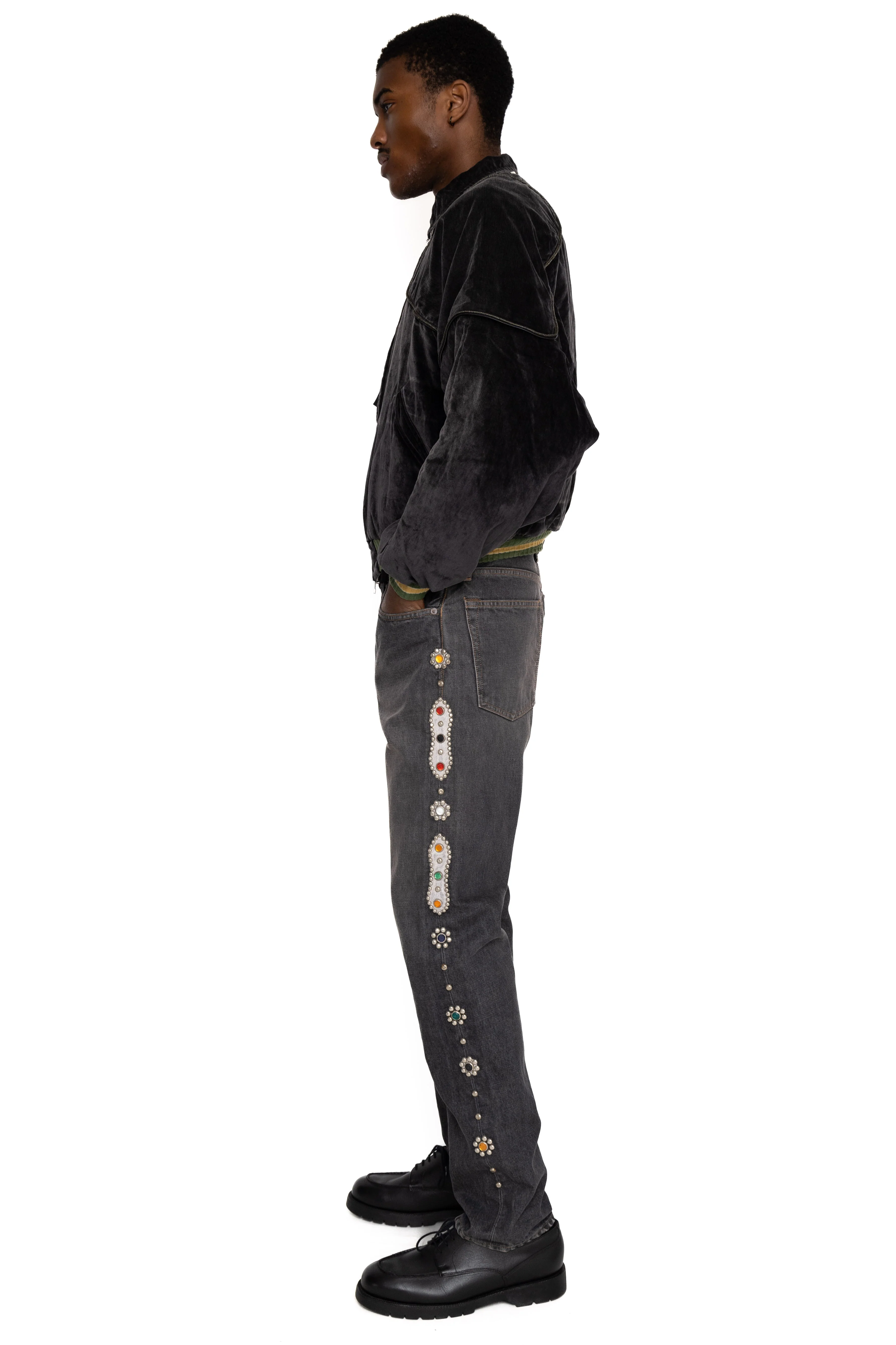 14oz BLK Denim 5P MONKEY CISCO (STUDS) - Image 6