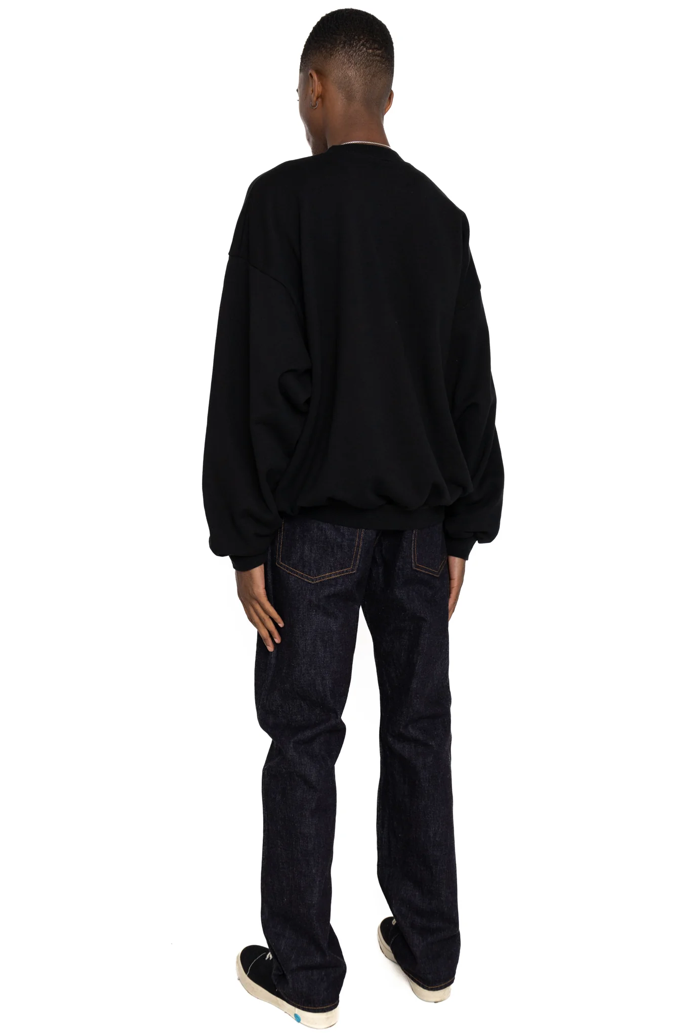 30/-SWT Knit BIG SWT (BIG KOUNTRY) - Black - Image 5