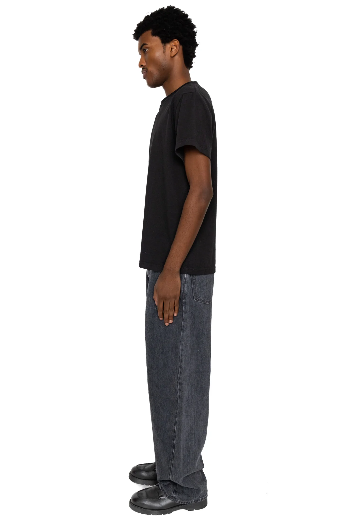 Baggy 5 Pocket Pants - Medium Black - Image 4