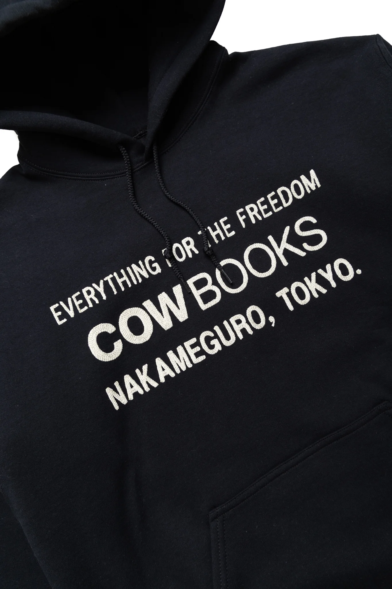 Book Vendor Hoodie - Black x Ivory - Image 5