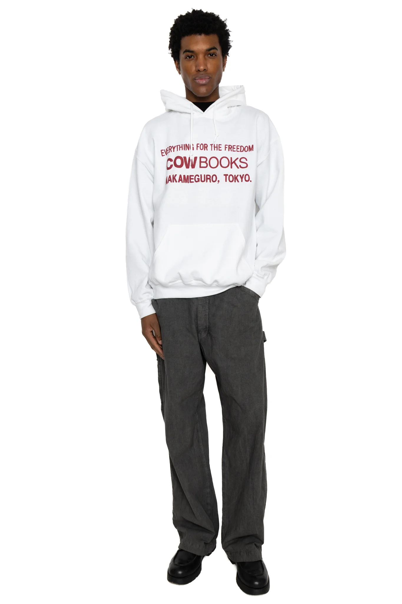 Book Vendor Hoodie - White x Red - Image 3