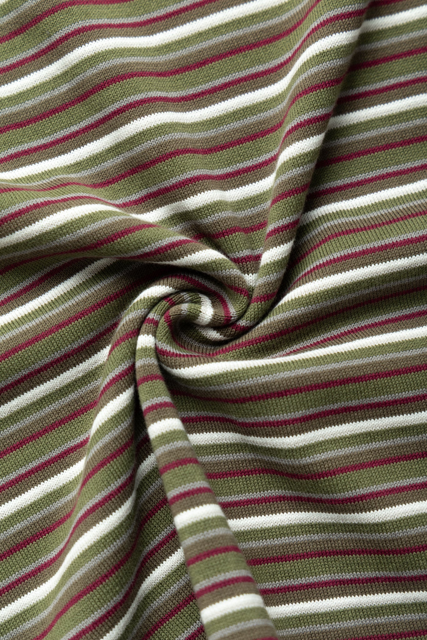 Border Knit Tee - Olive x Bordeaux - Image 6