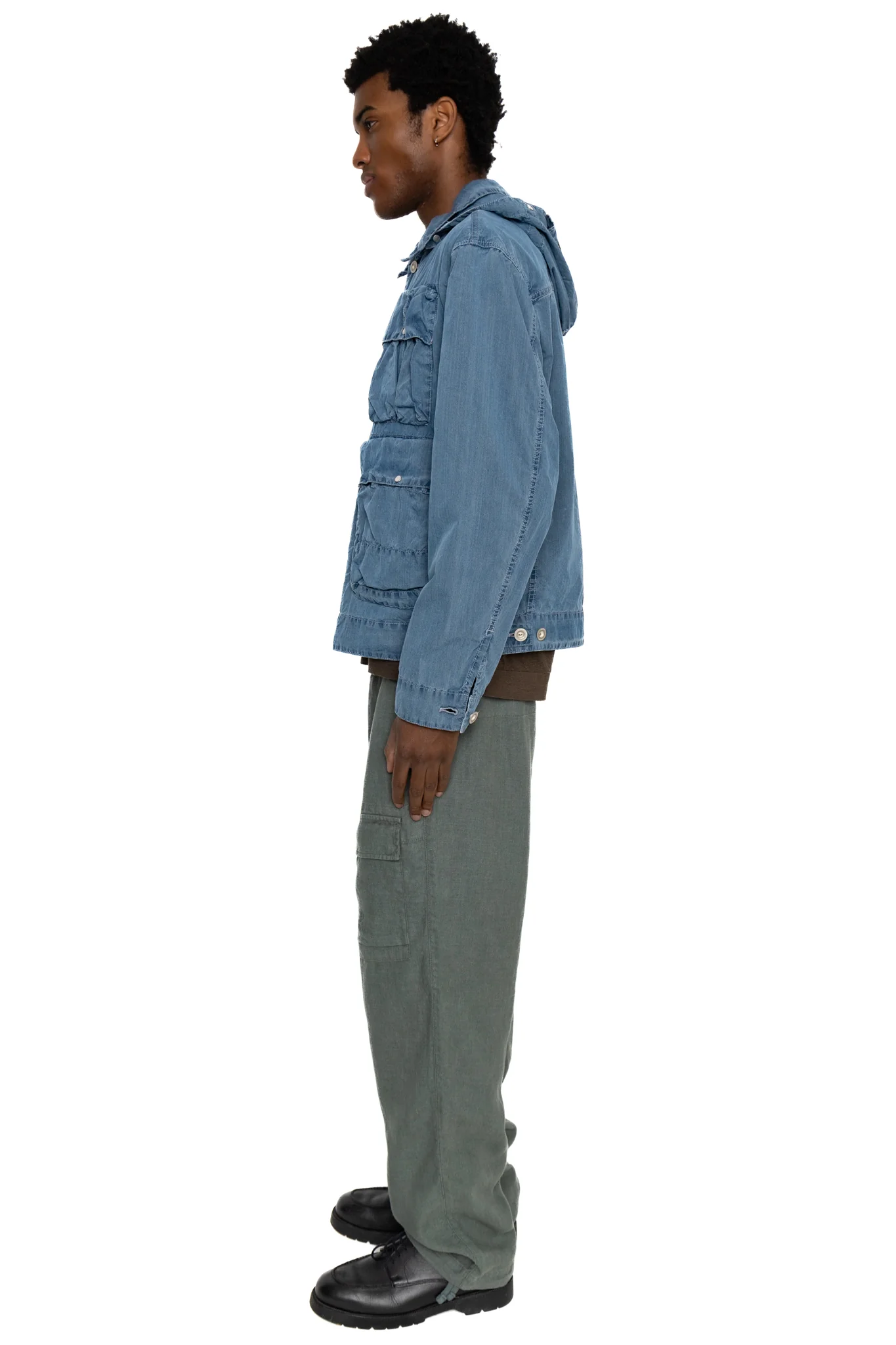 Cargo Pant In Linen Sak - Laurel Wreath - Image 4