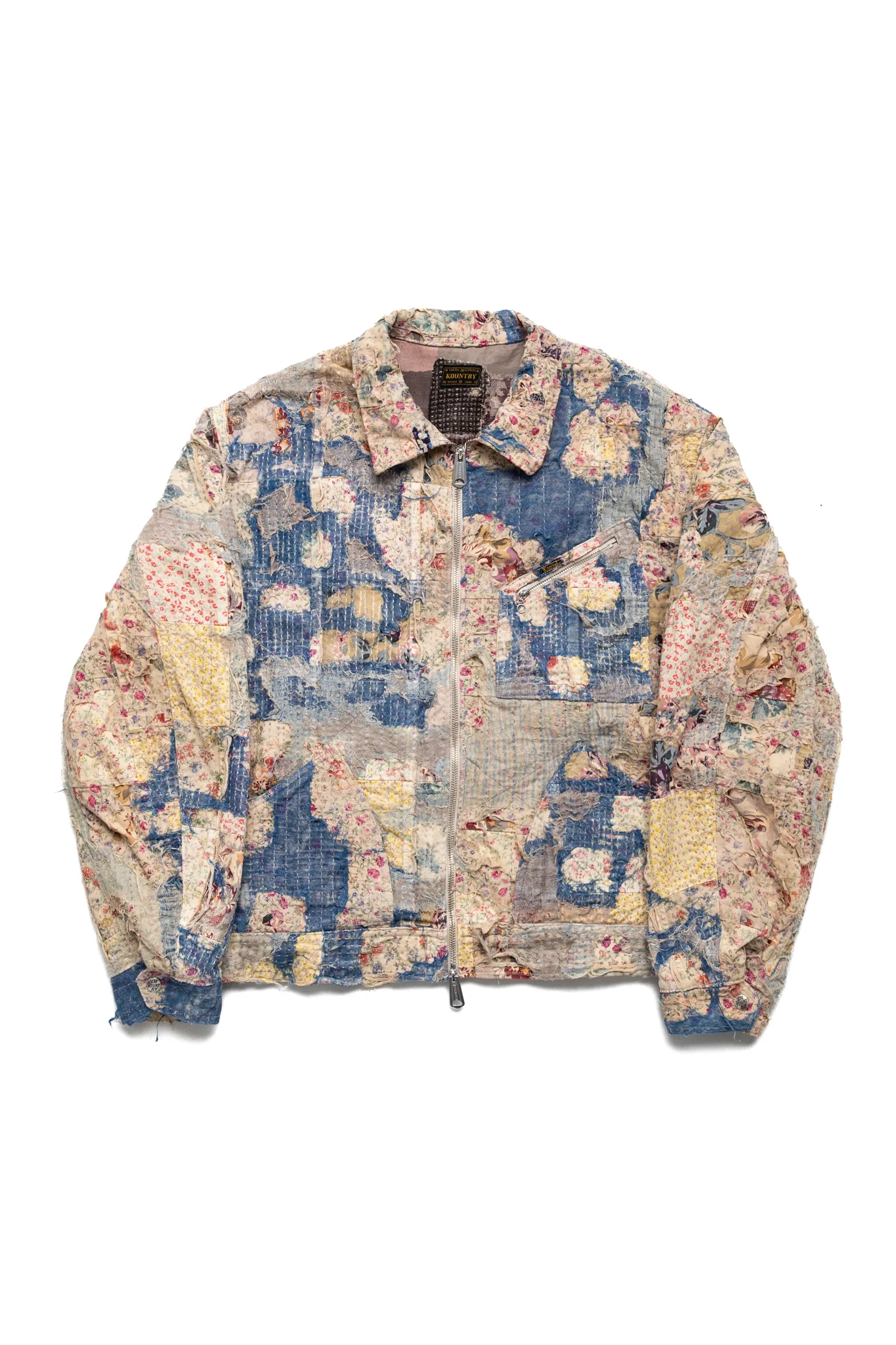 Champetre BORO ZIP UP Blouson (Virgin Mary) - Grey Beige