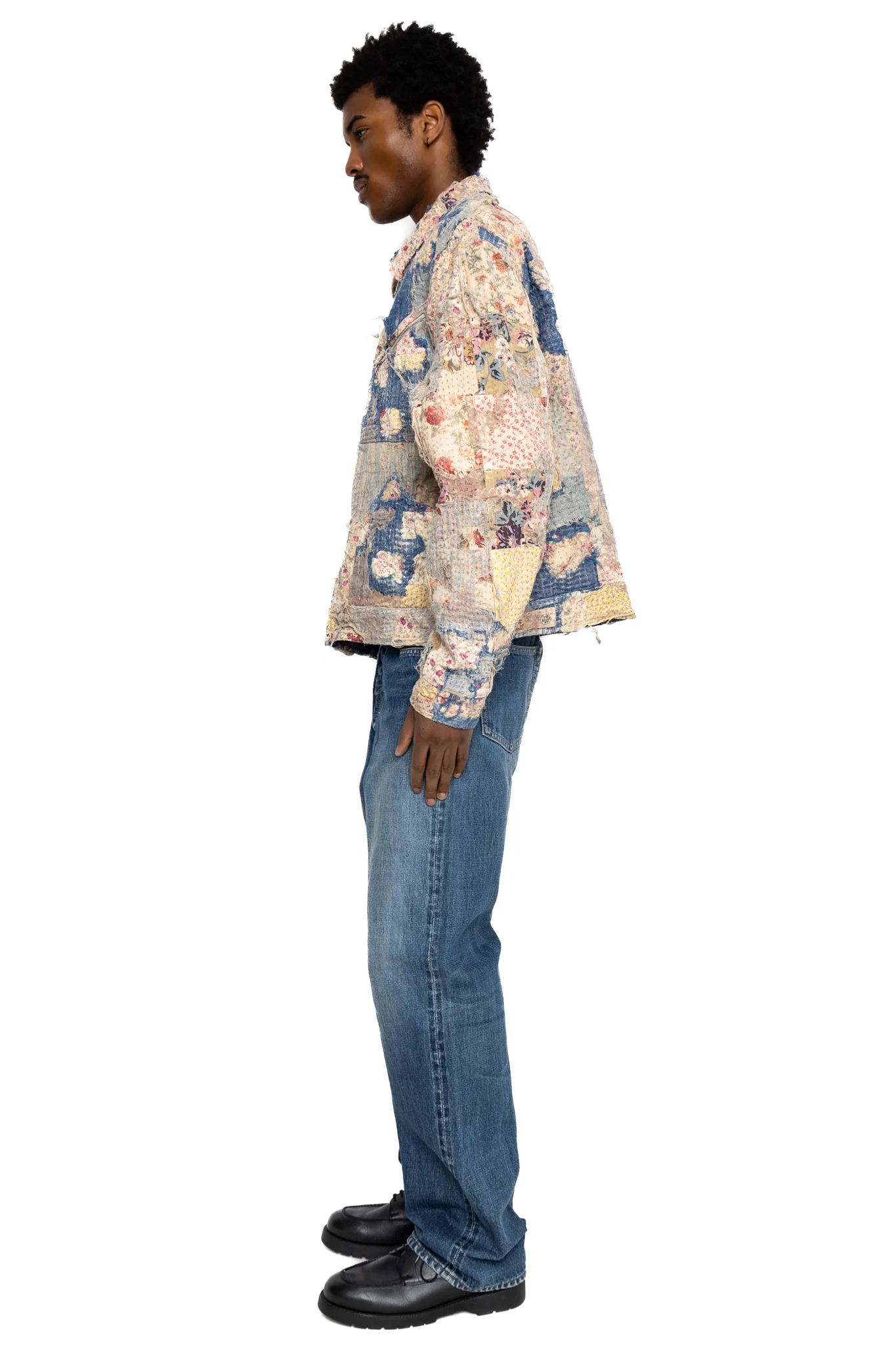 Champetre BORO ZIP UP Blouson (Virgin Mary) - Grey Beige - Image 4
