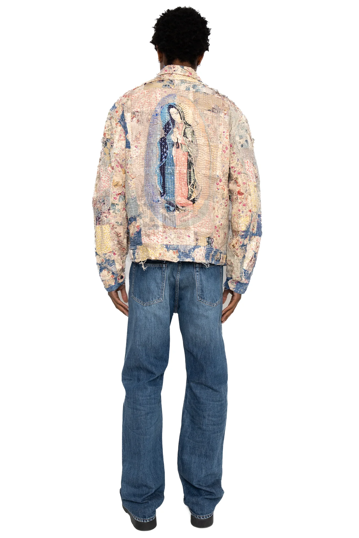 Champetre BORO ZIP UP Blouson (Virgin Mary) - Grey Beige - Image 5