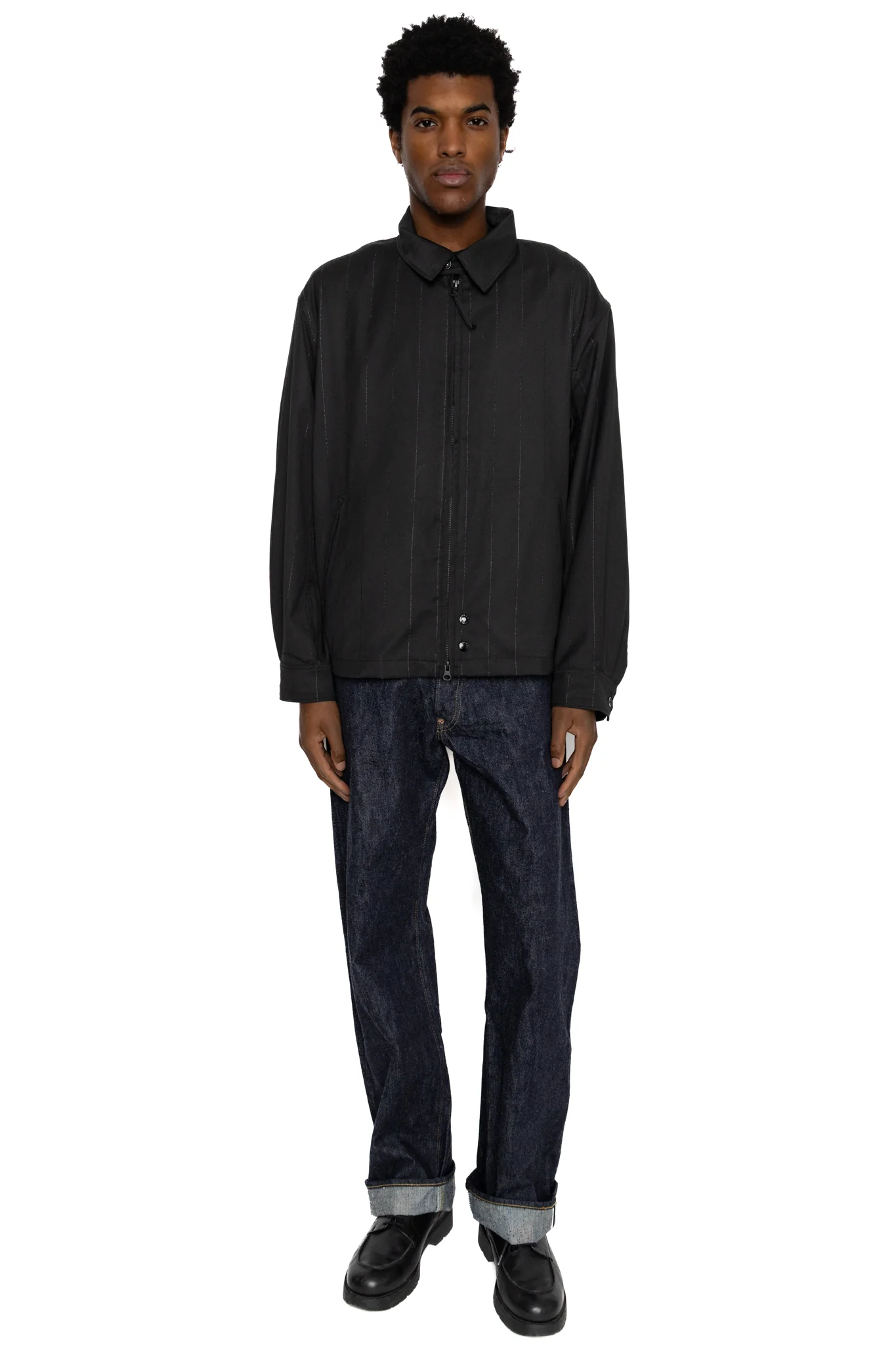 Claigton Jacket Polyester Lurex Stripe - Black - Image 2