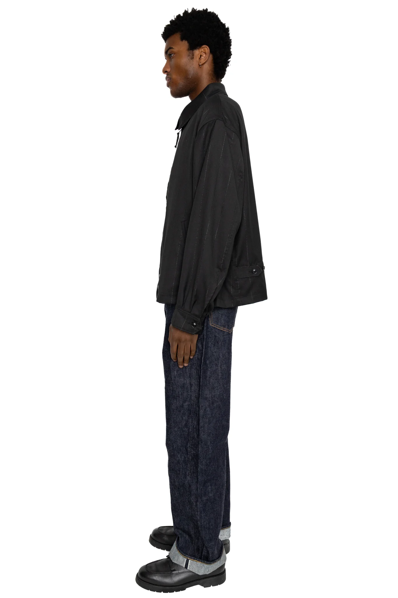 Claigton Jacket Polyester Lurex Stripe - Black - Image 3