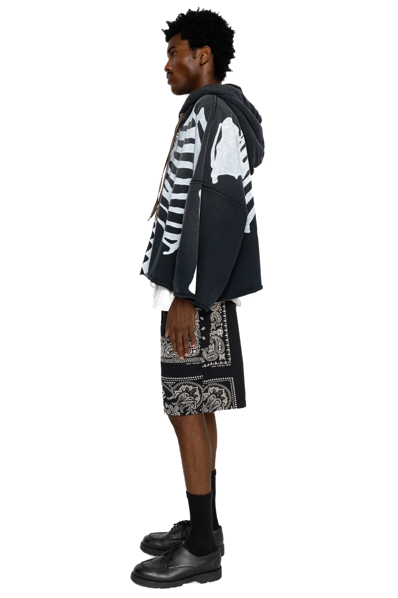 Combed Burberry RAT BRAND Bandana Patchwork EASY Shorts - Black - Image 4