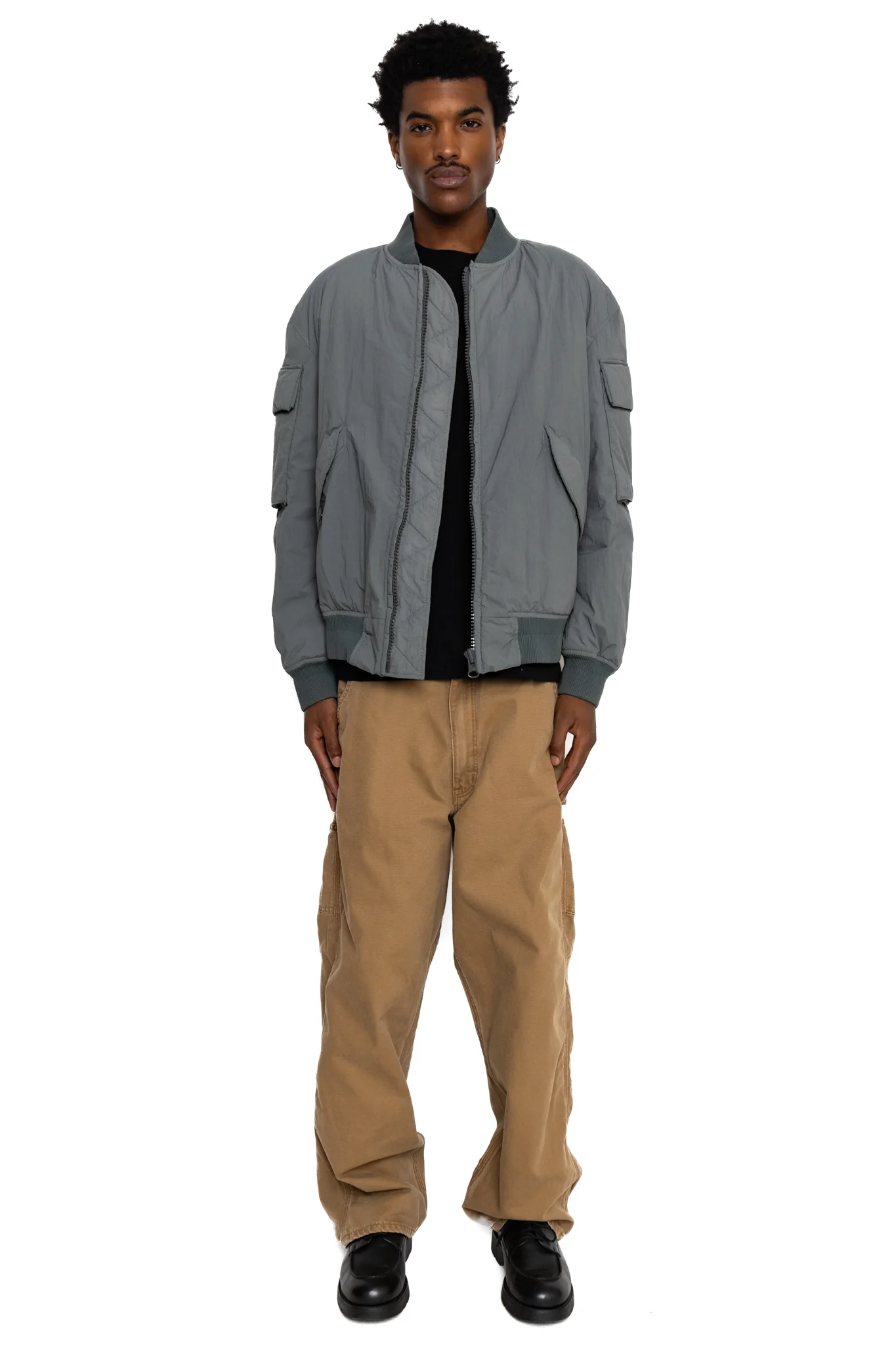 Dad's Fit Oxford Painter Pants - Brown - Image 3