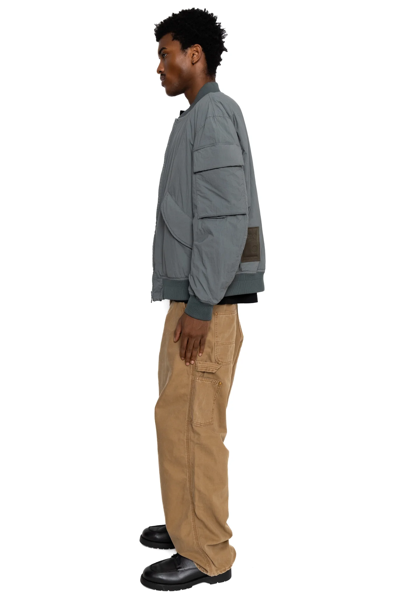 Dad's Fit Oxford Painter Pants - Brown - Image 4