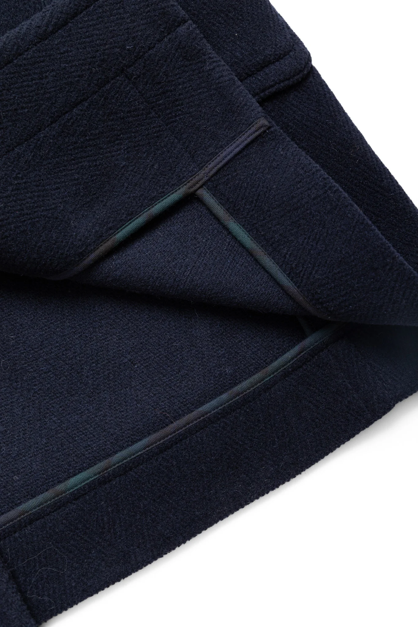 Duffle Coat Herringbone - Navy - Image 10