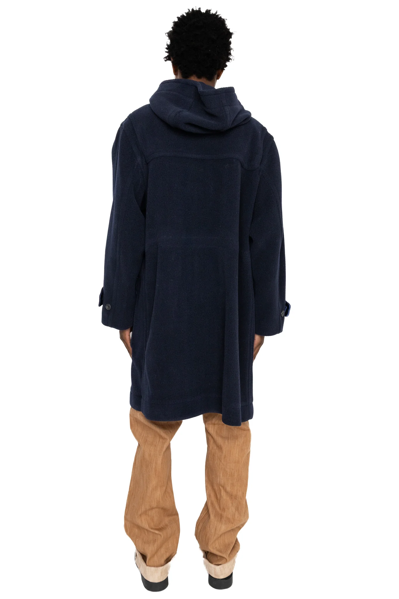 Duffle Coat Herringbone - Navy - Image 4