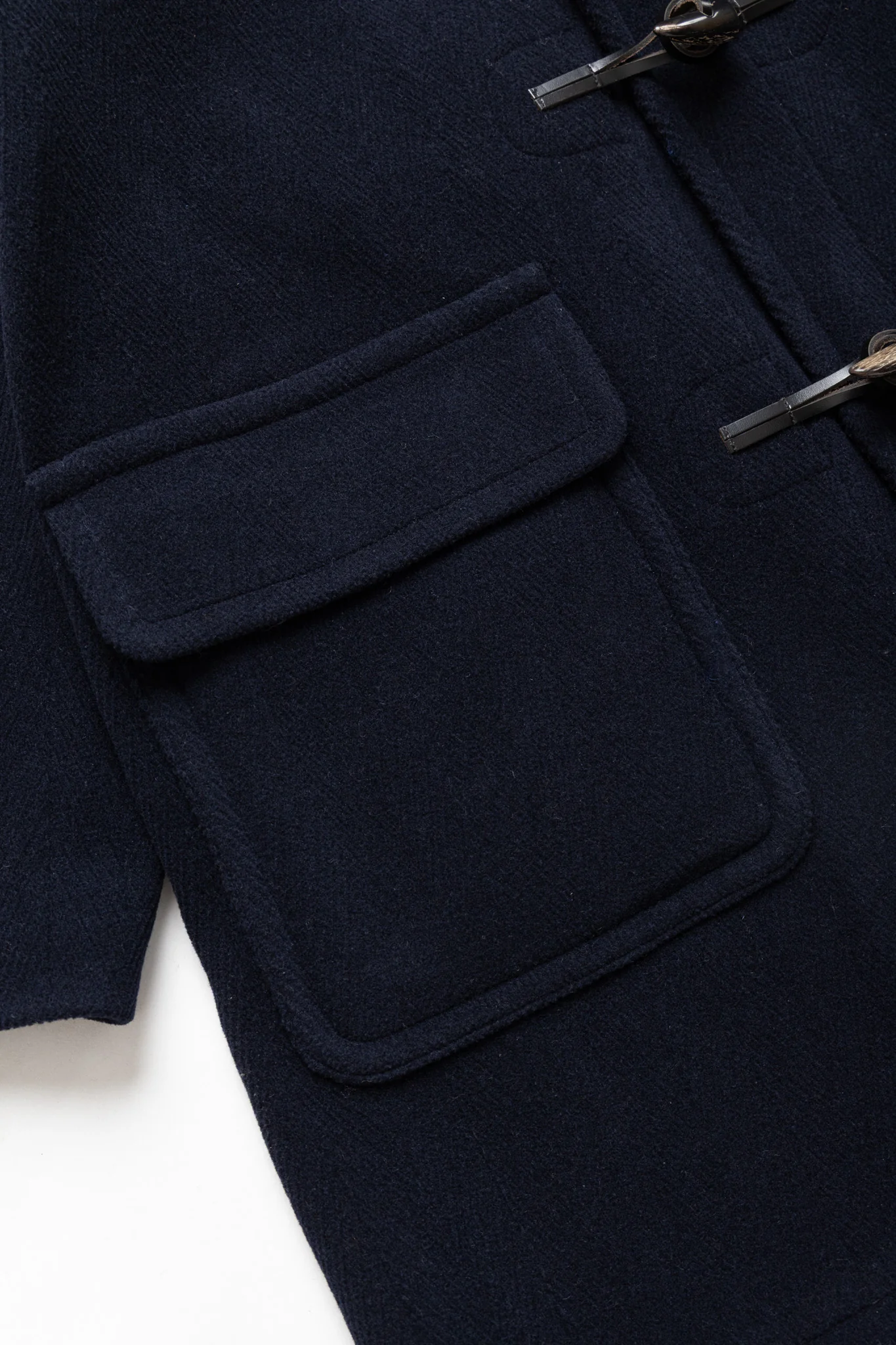 Duffle Coat Herringbone - Navy - Image 8