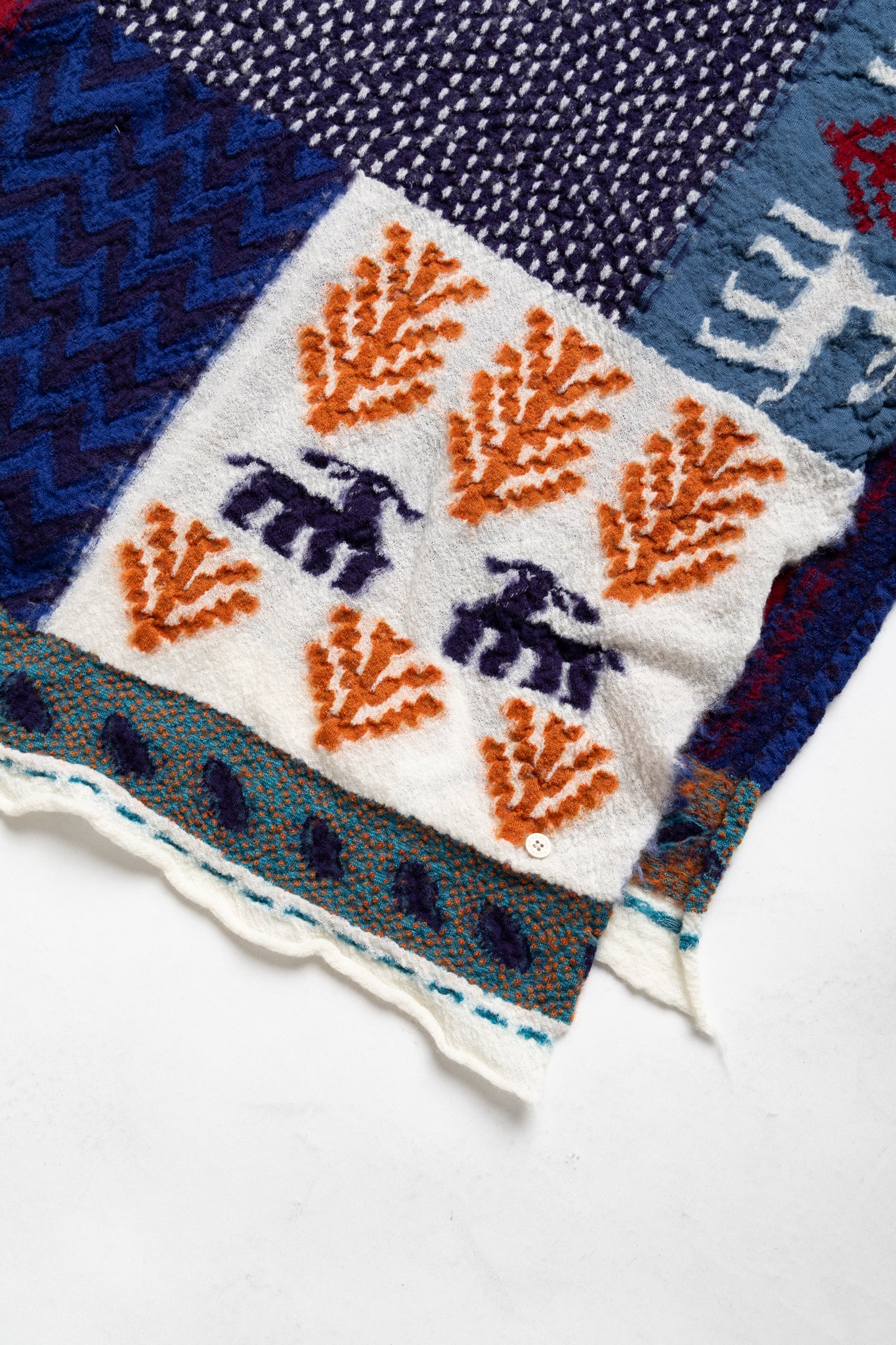 Fulling Wool Scarf VILLAGE GABBEH - Turquoise - Image 3