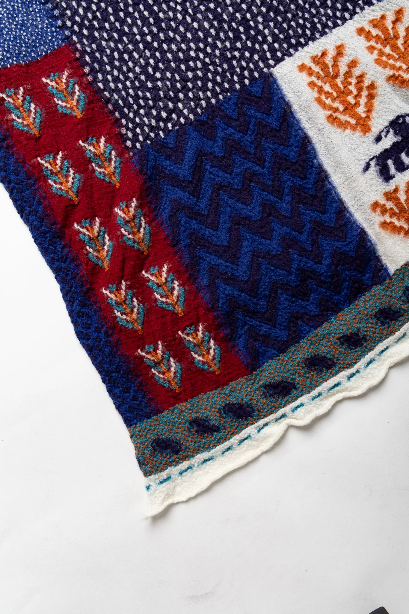 Fulling Wool Scarf VILLAGE GABBEH - Turquoise - Image 4