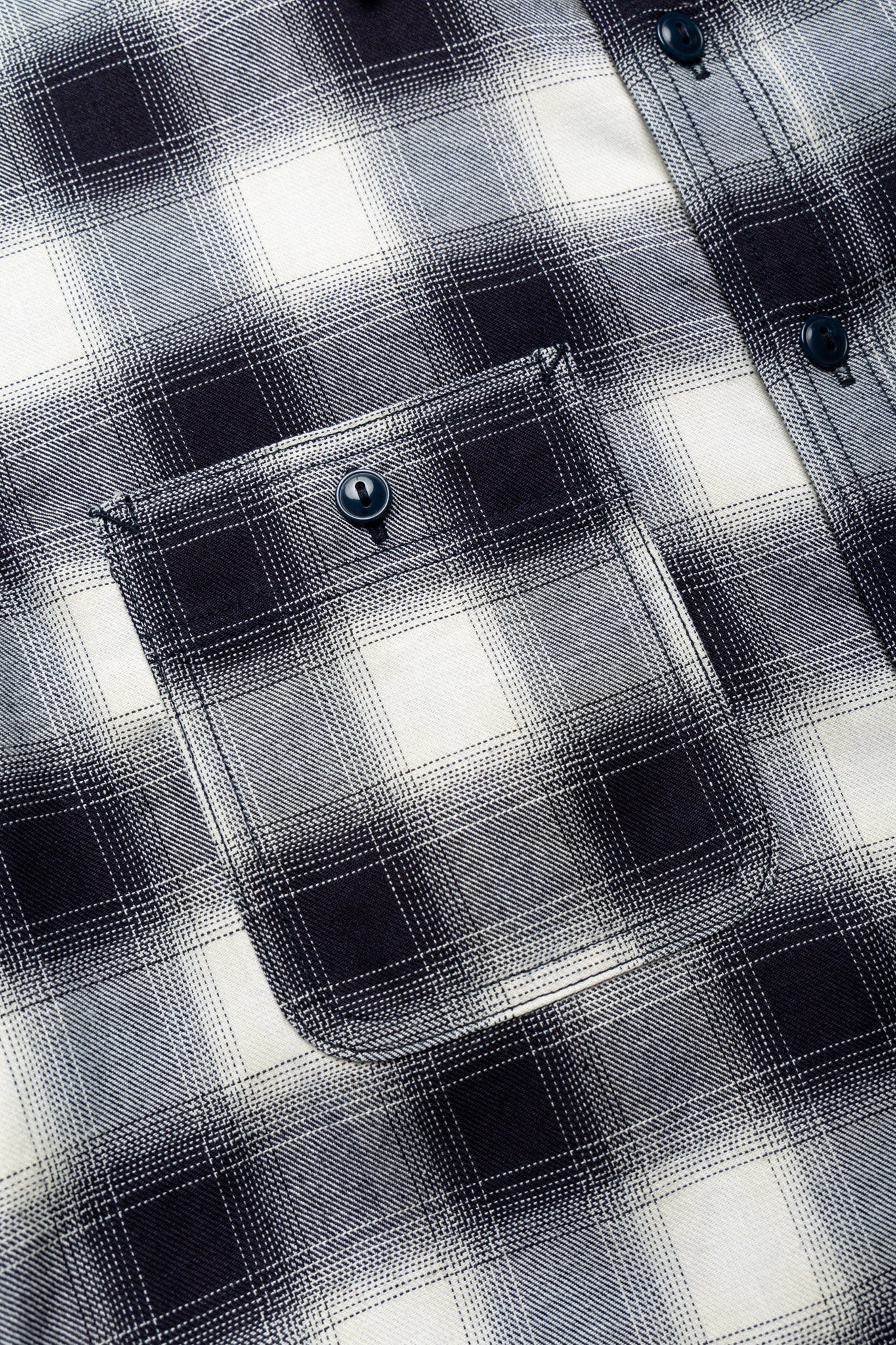 Gardening at Night Shirt Indigo Ombre Check - Indigo/Ivory - Image 7