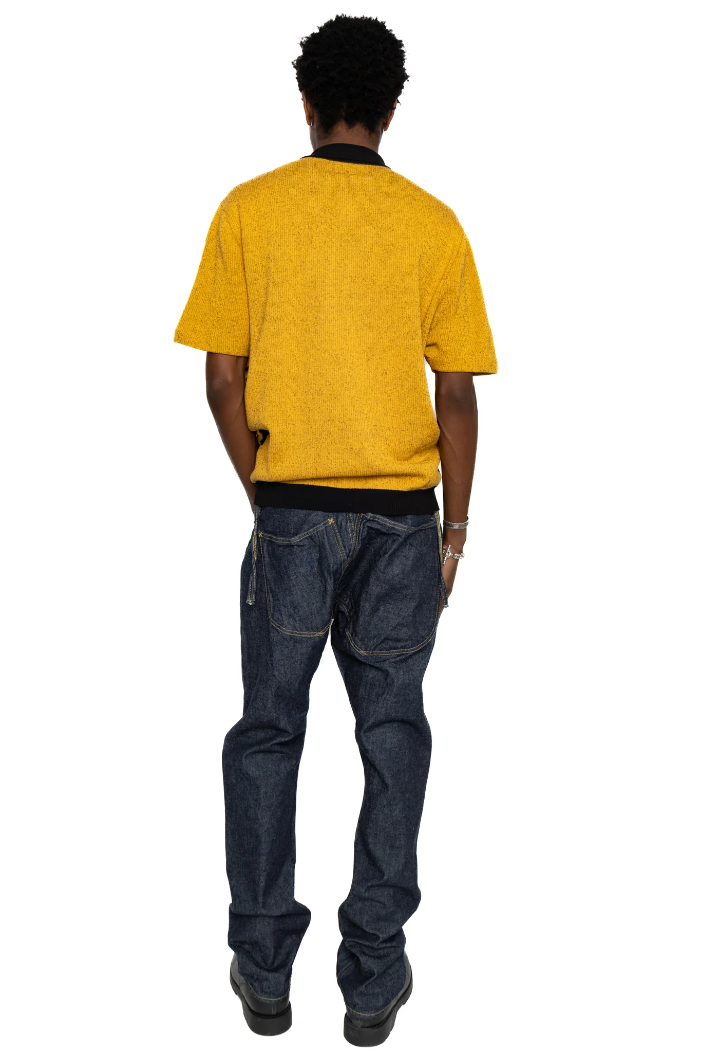 Half Zip Knit Polo Animal Jacquard - Tiger - Image 5