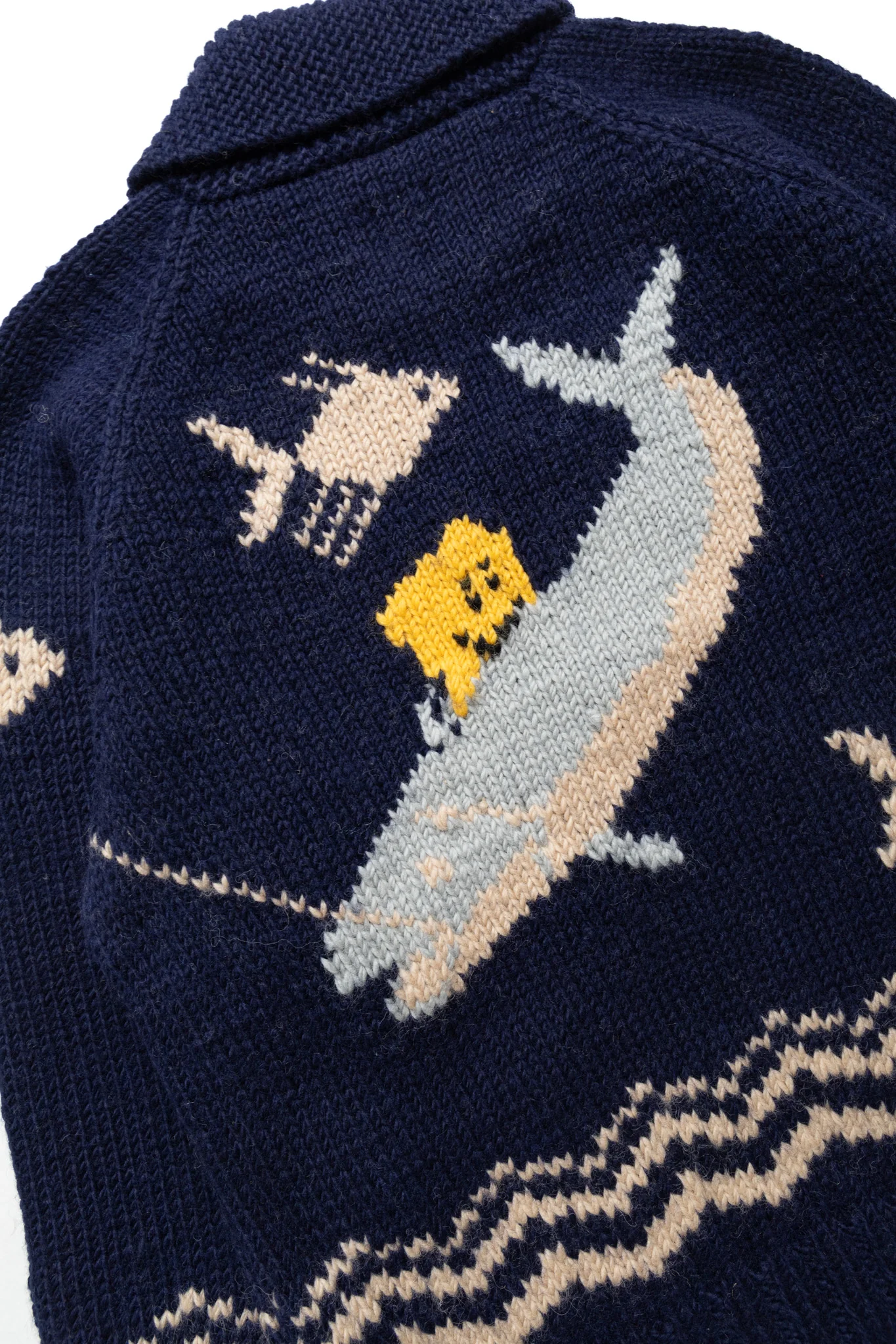 Hand Knit PECKISH TROUT ZIP Cardigan - Image 10