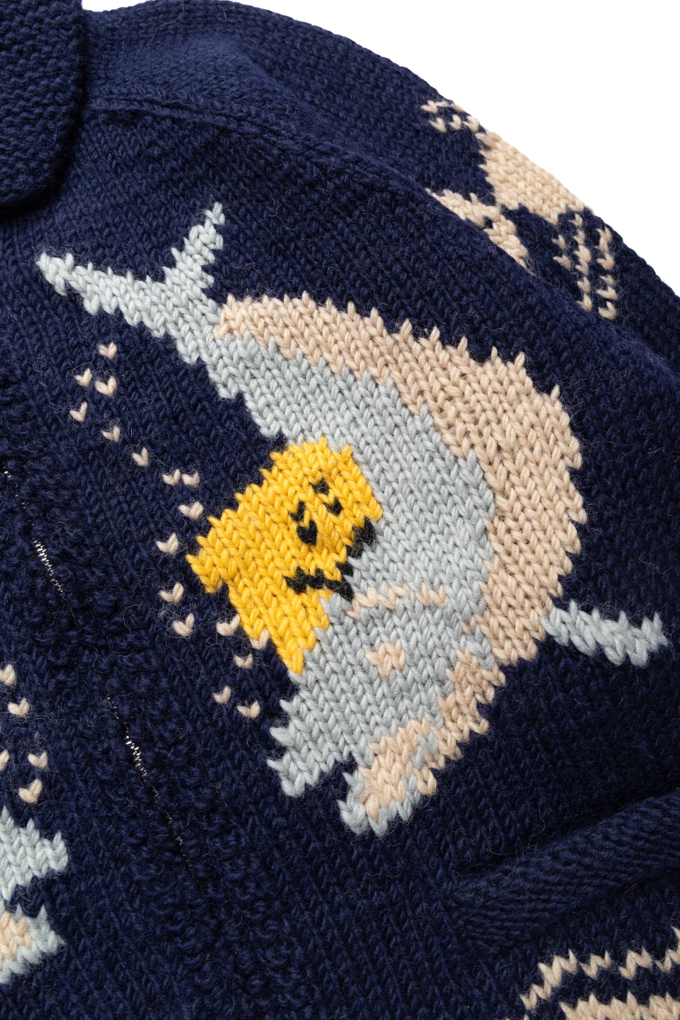 Hand Knit PECKISH TROUT ZIP Cardigan - Image 9