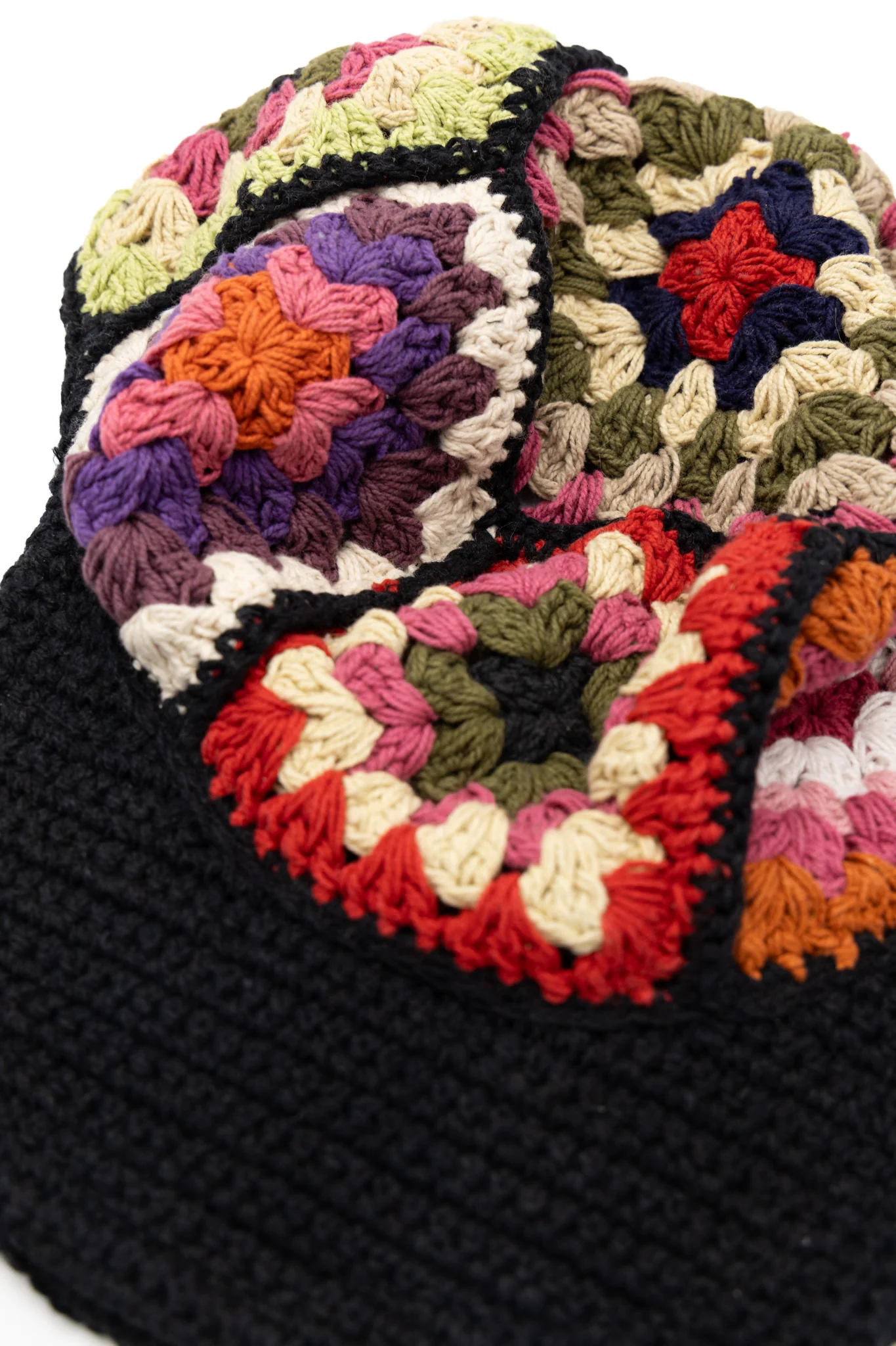 Hand Knitted Cap Panel - Black - Image 3