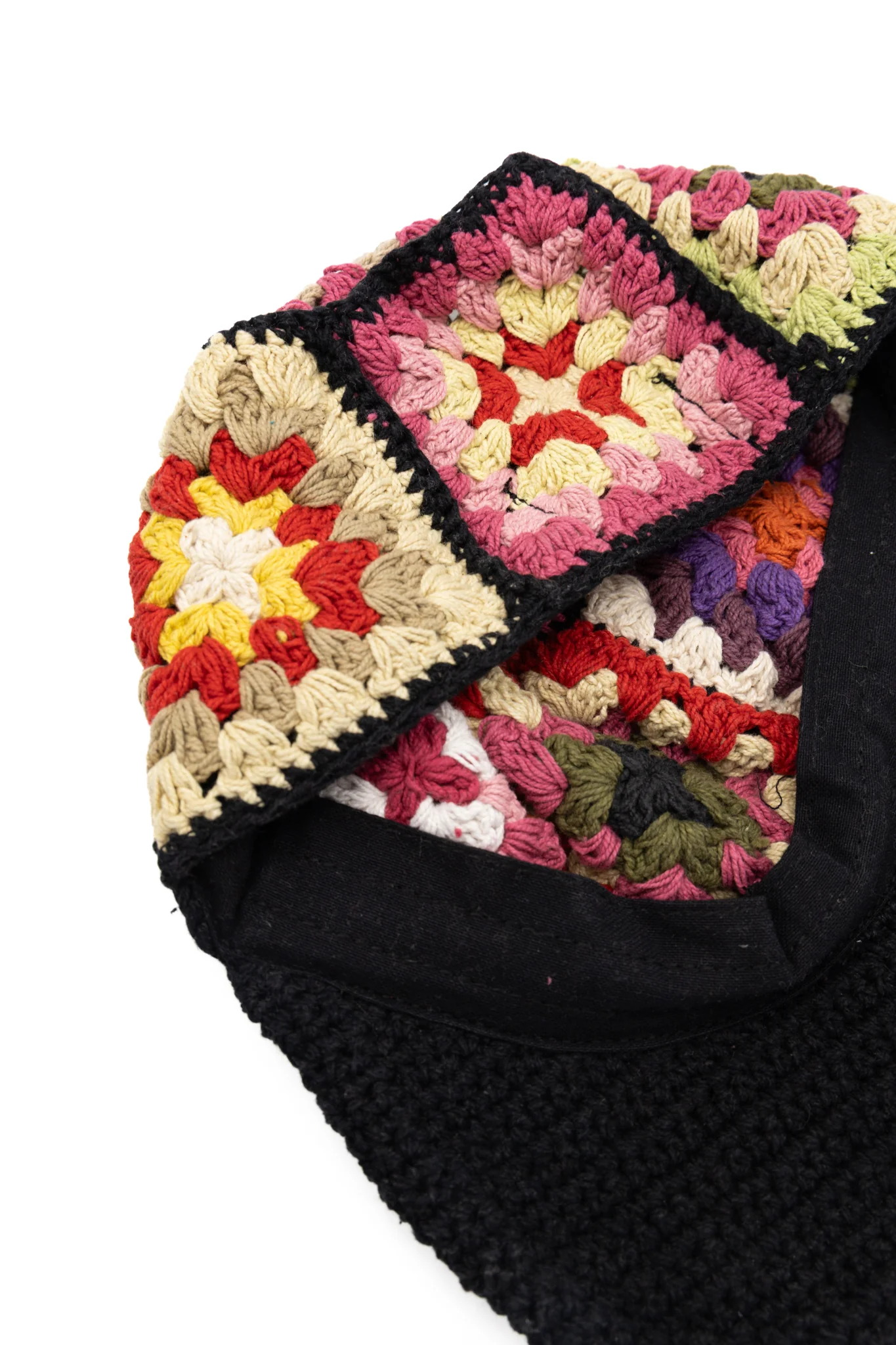 Hand Knitted Cap Panel - Black - Image 6