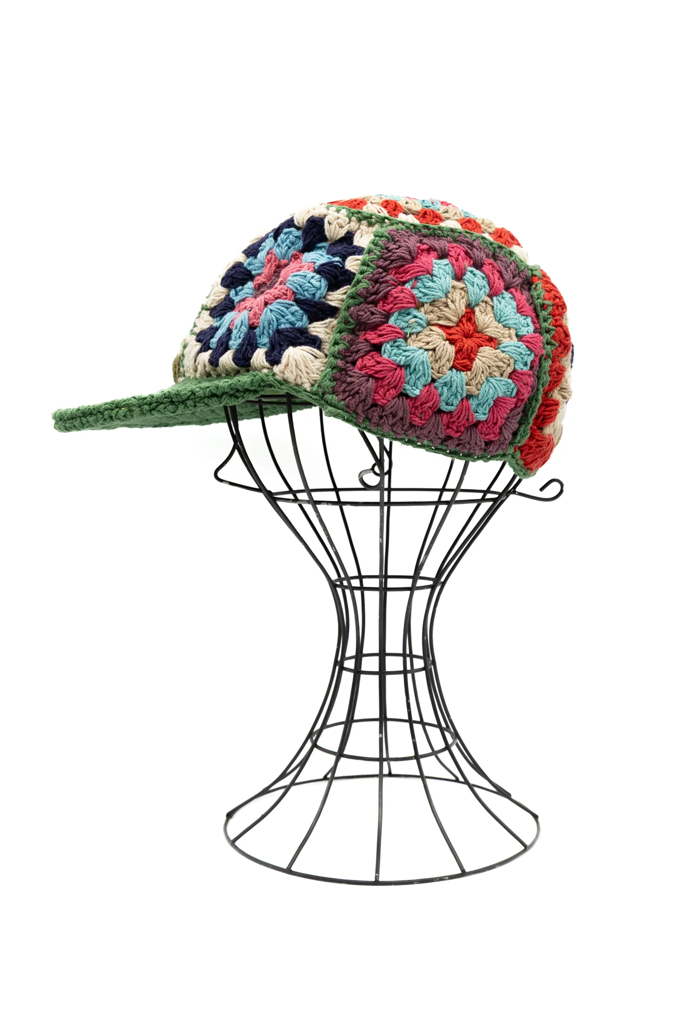 Hand Knitted Cap Panel - Green - Image 2