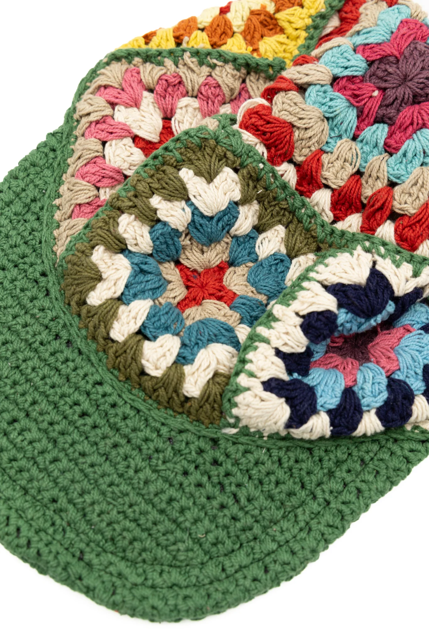 Hand Knitted Cap Panel - Green - Image 3