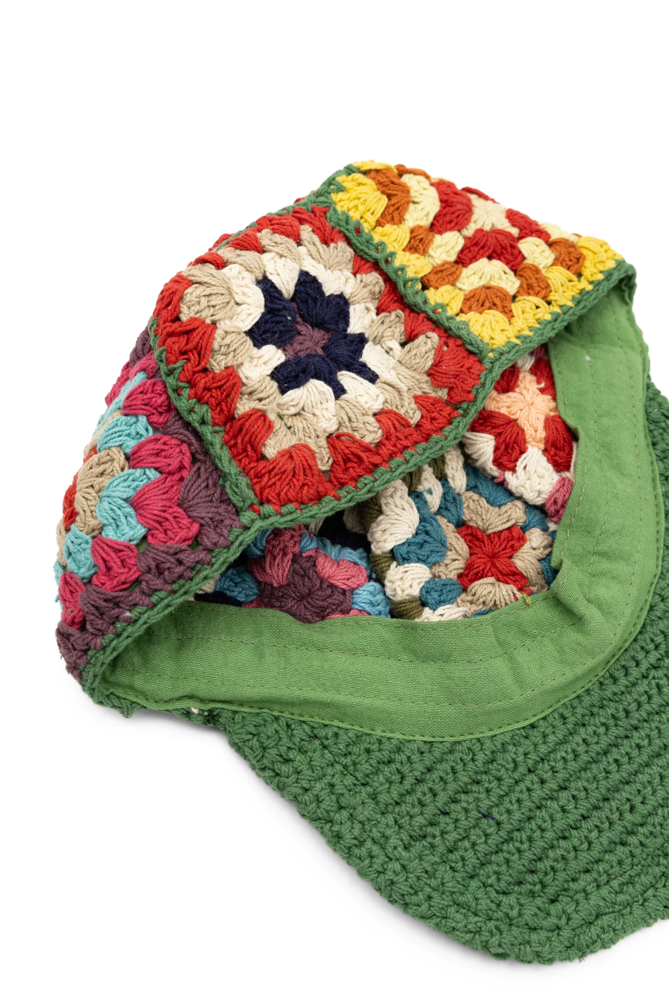 Hand Knitted Cap Panel - Green - Image 5