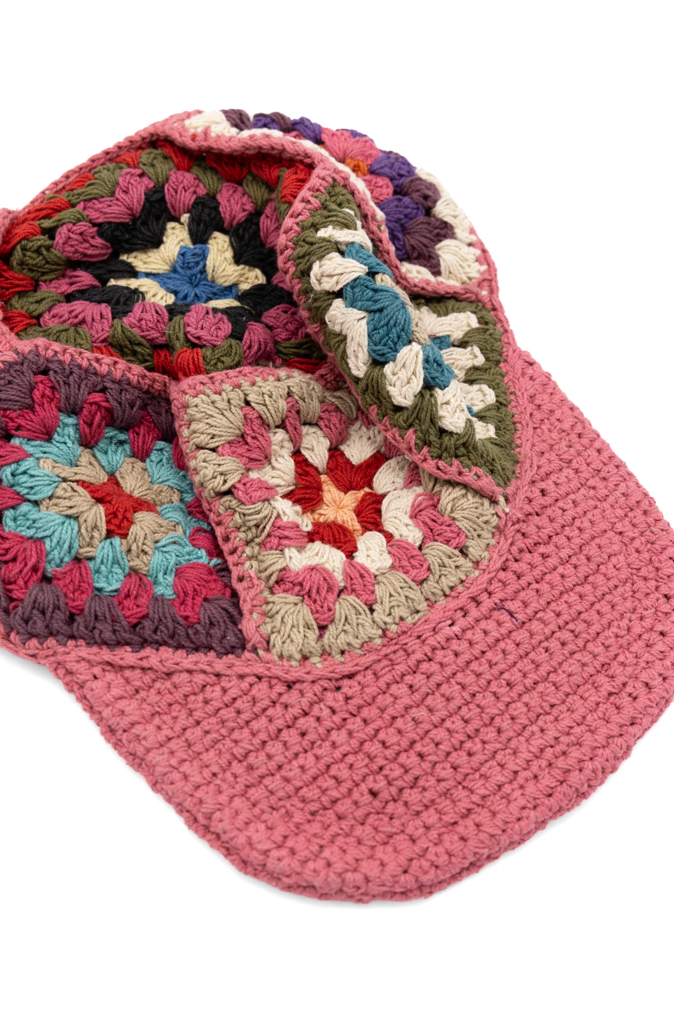 Hand Knitted Cap Panel - Pink - Image 3