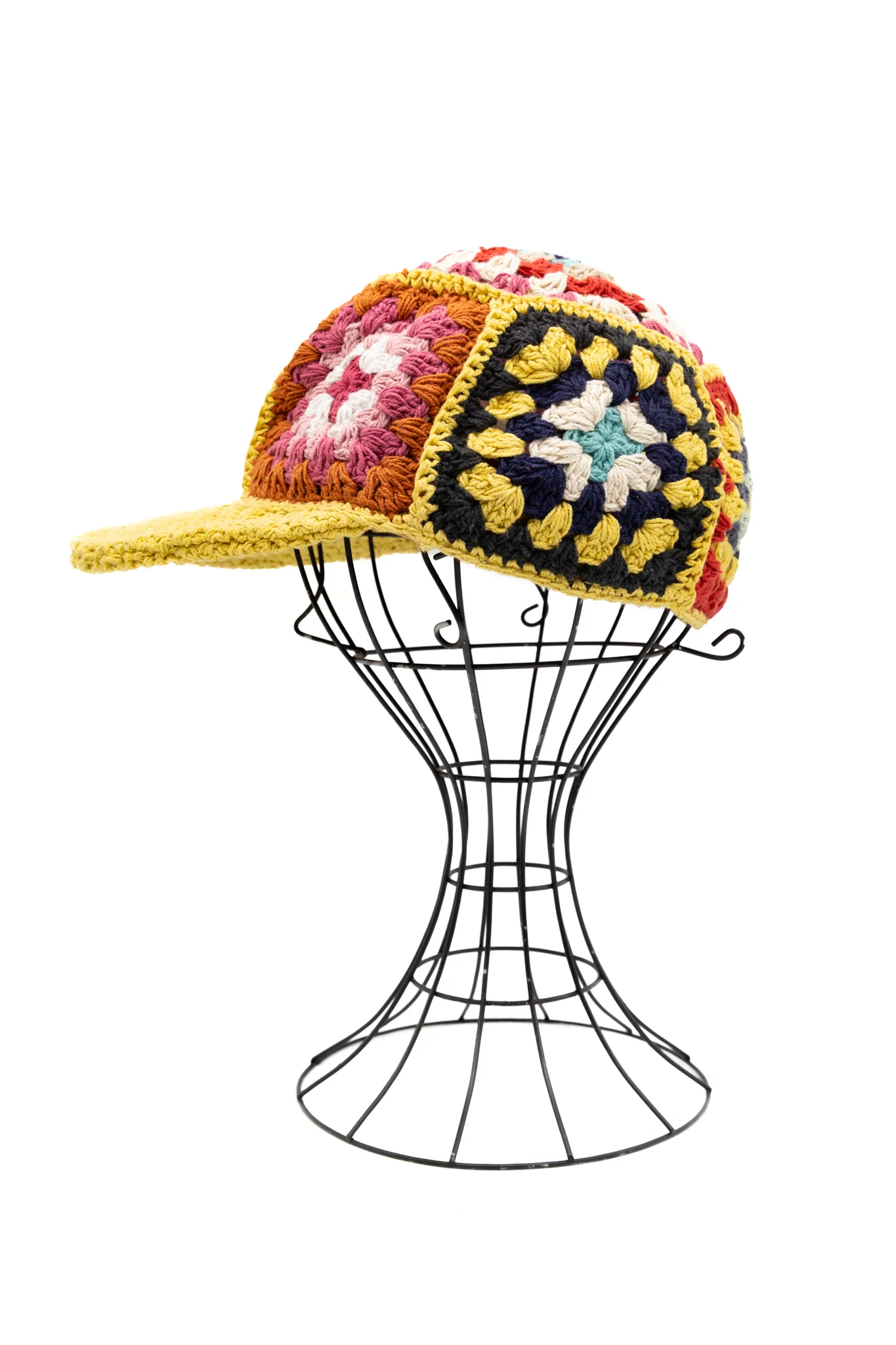Hand Knitted Cap Panel - Yellow - Image 2