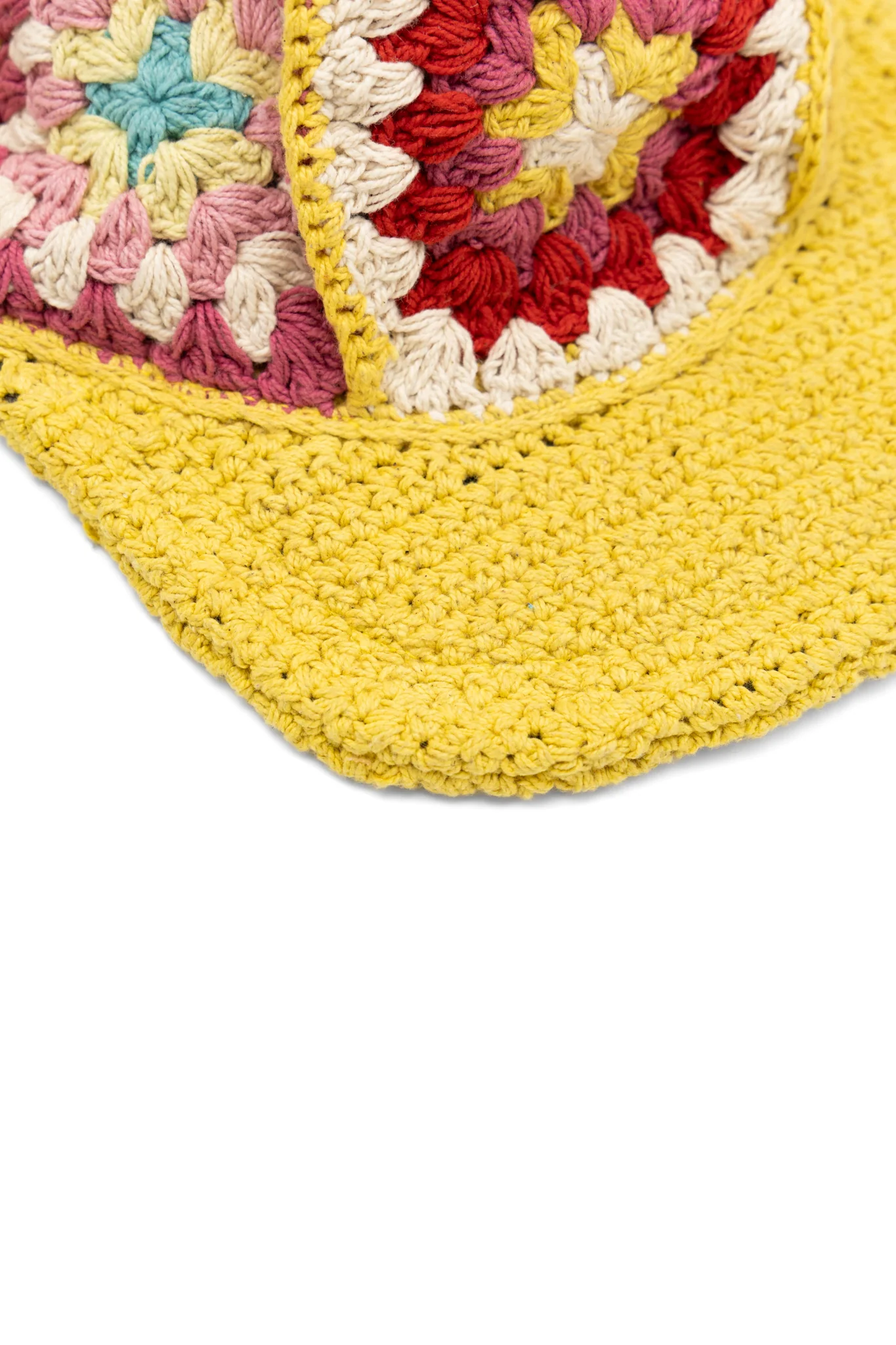 Hand Knitted Cap Panel - Yellow - Image 4