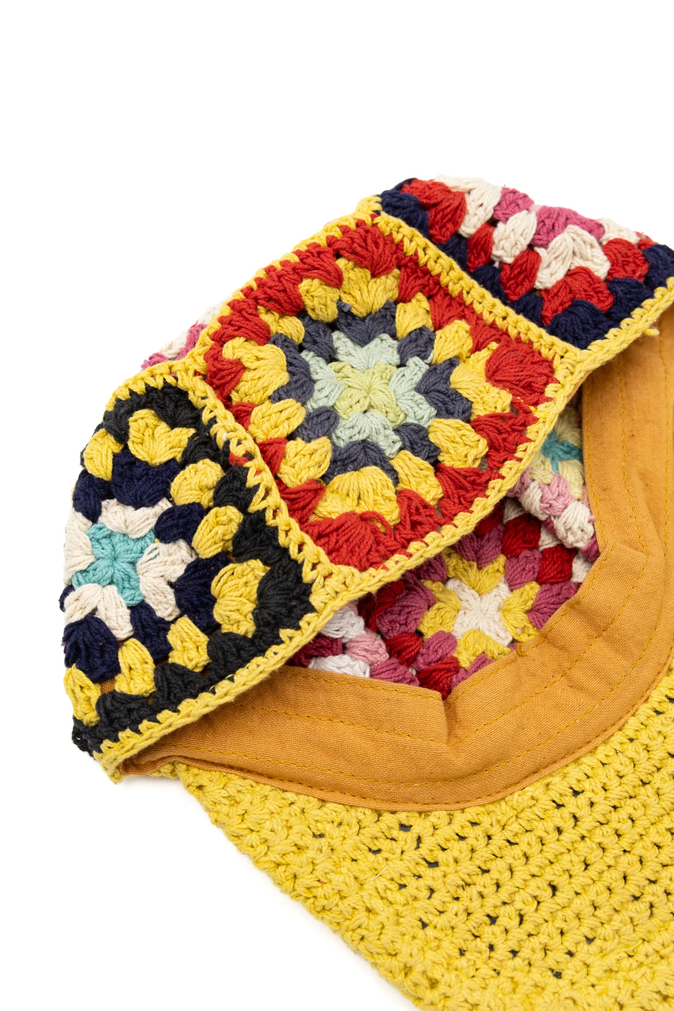Hand Knitted Cap Panel - Yellow - Image 5
