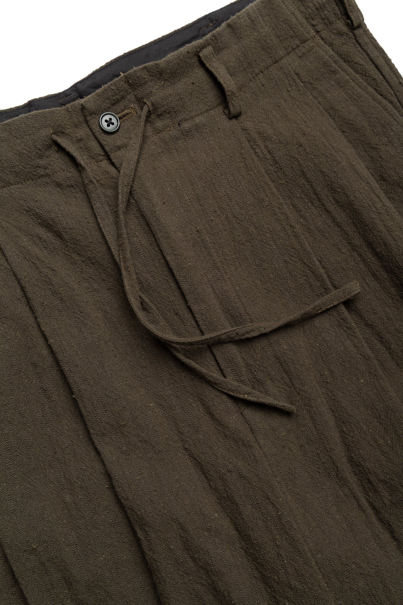 Hollywood Top Trouser Slub Cloth - Olive - Image 7