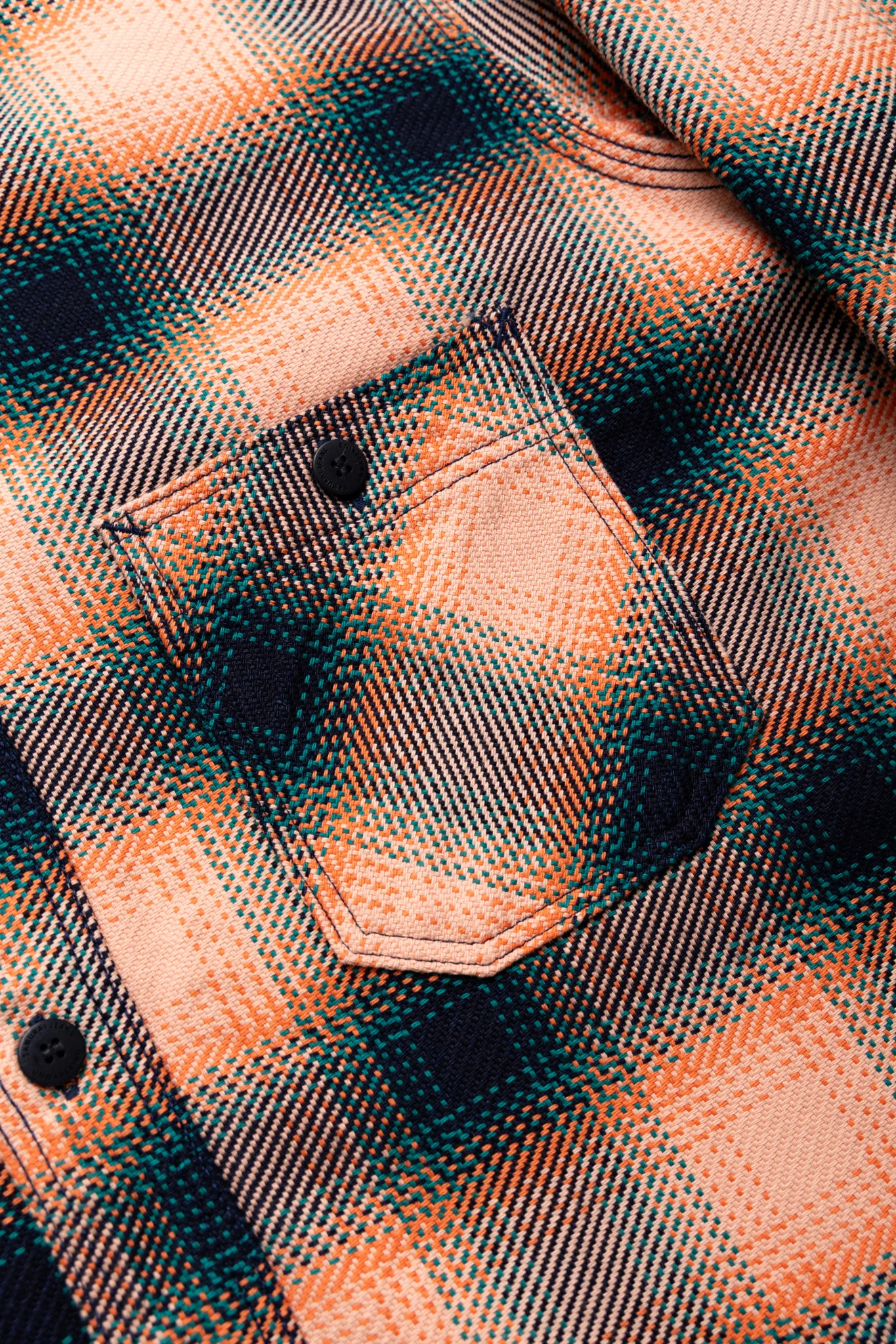 Indigo Rope Dyed Heavy Flannel Shirt - Pink - Image 6