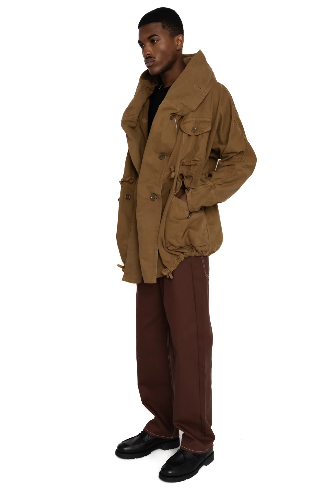 Katsuragi Cotton Ring Coat - Gold - Image 9