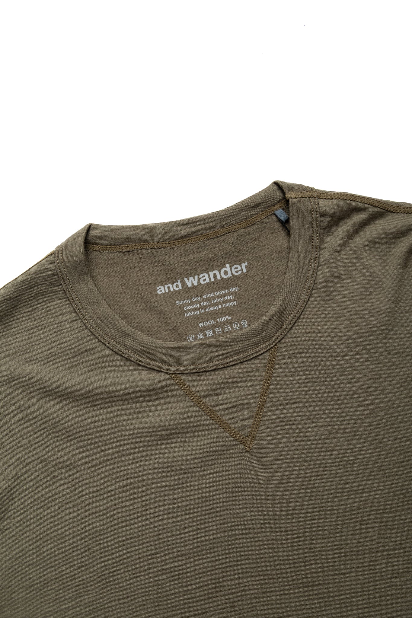 Merino Base SS T - Khaki - Image 5