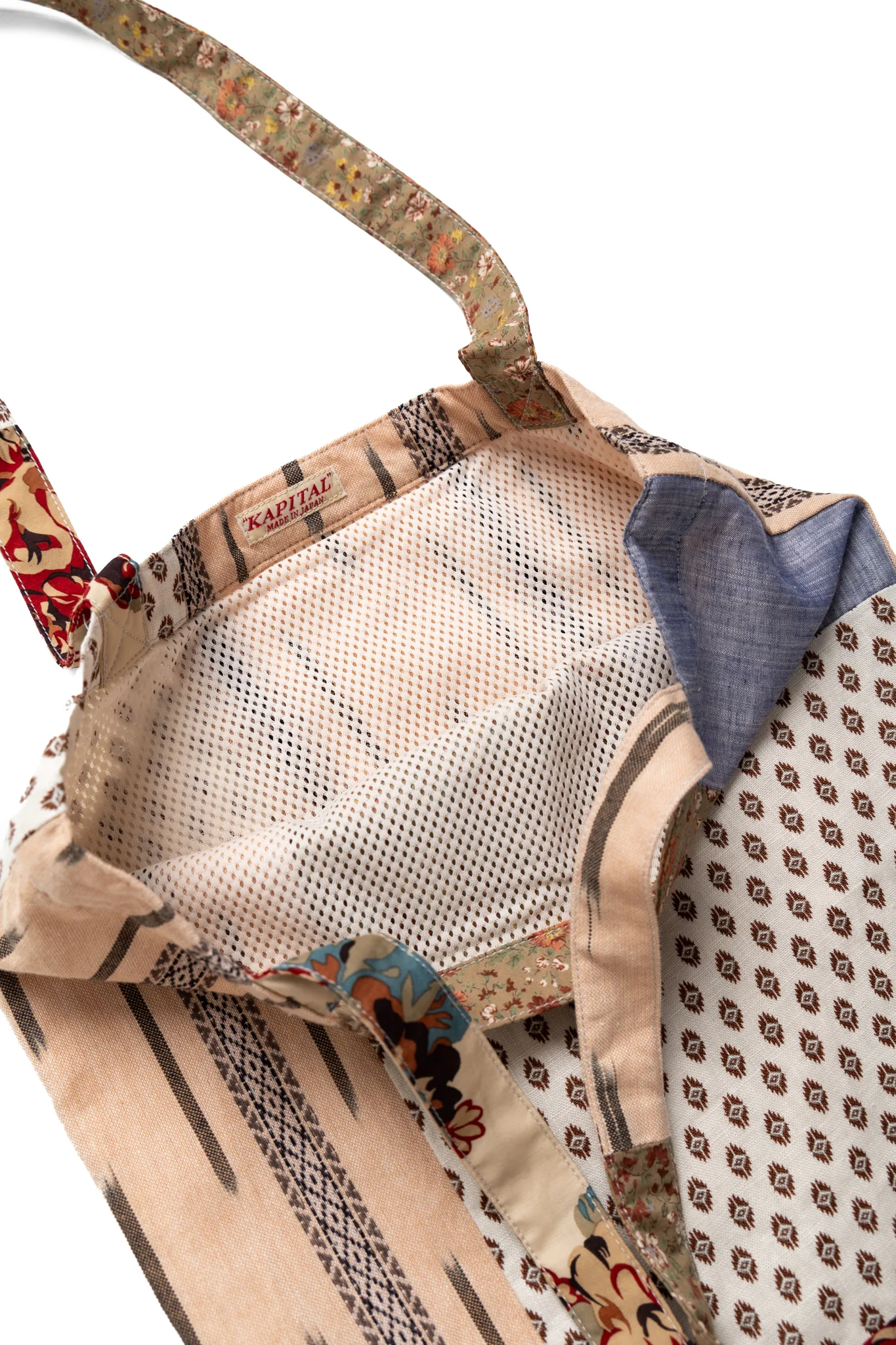 Patchwork NOVEL Tote Bag -Tricolor - Image 7