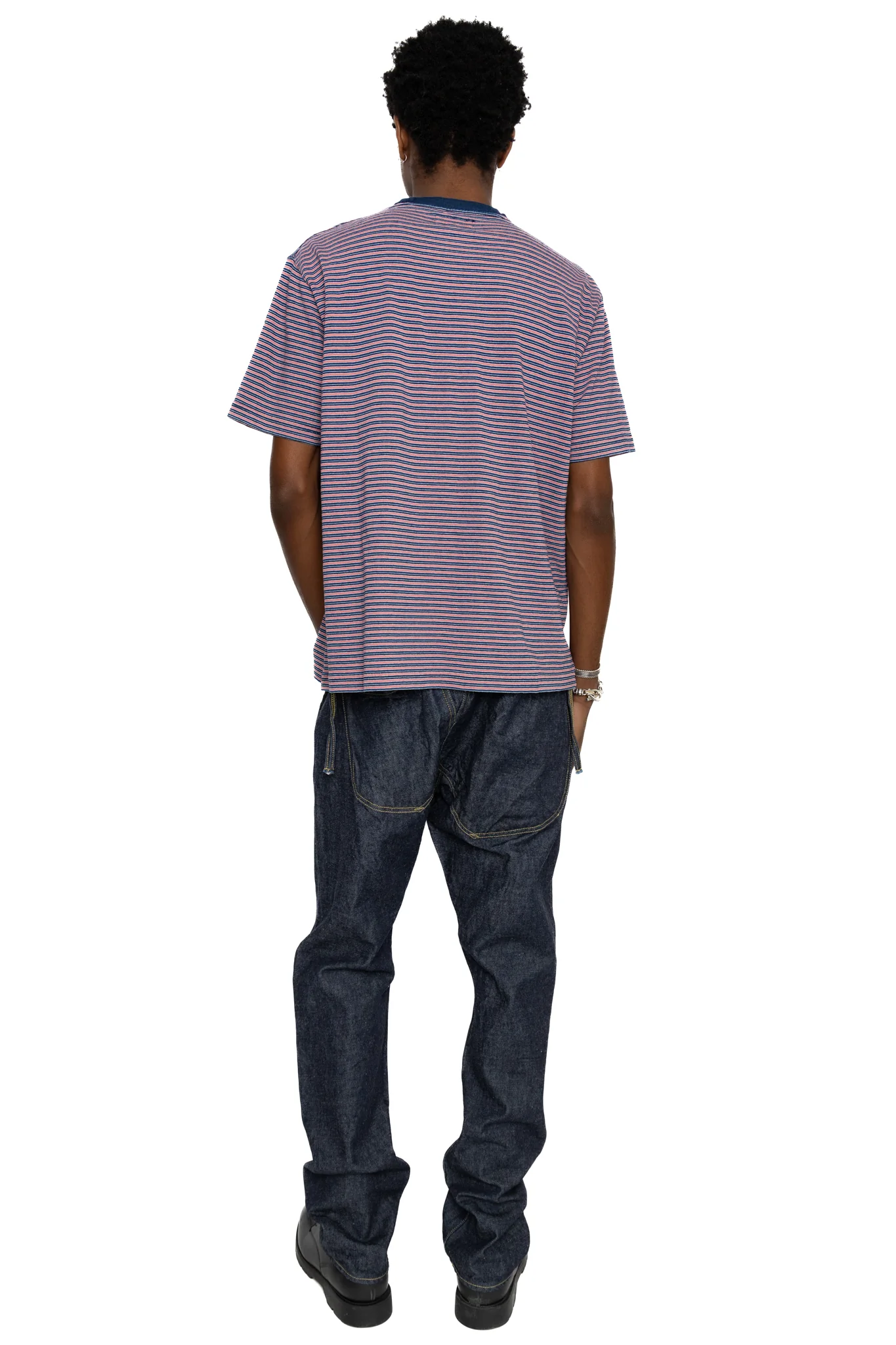 Pocket Tee Indigo Stripe - Red - Image 4