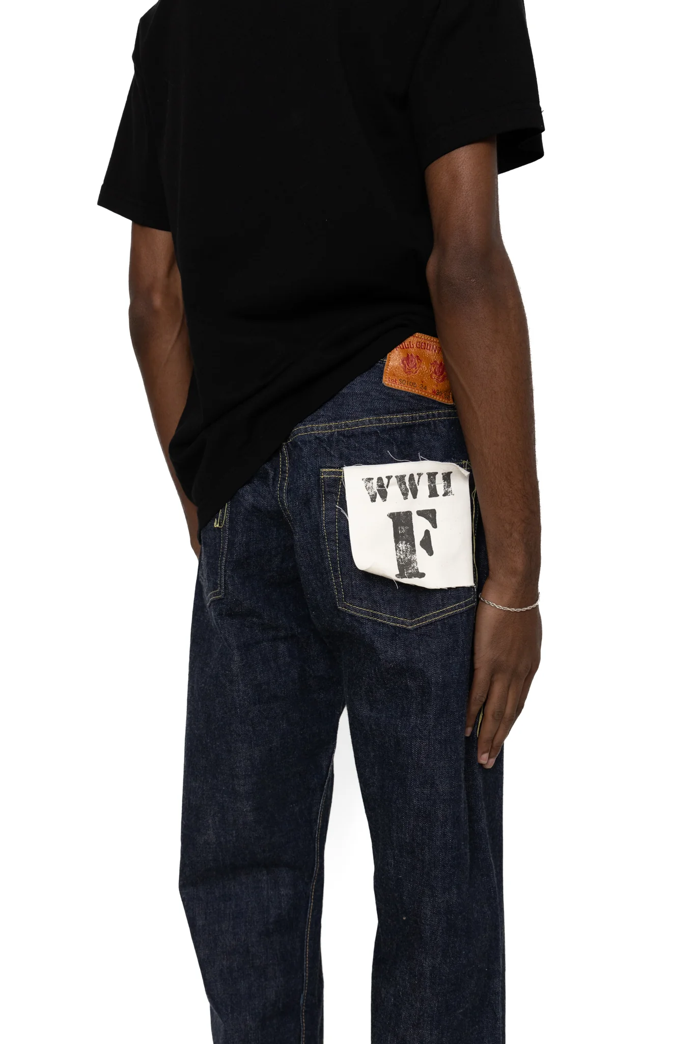 S0105W-24 WWll Model Brown Cotton Denim Pants - Image 7
