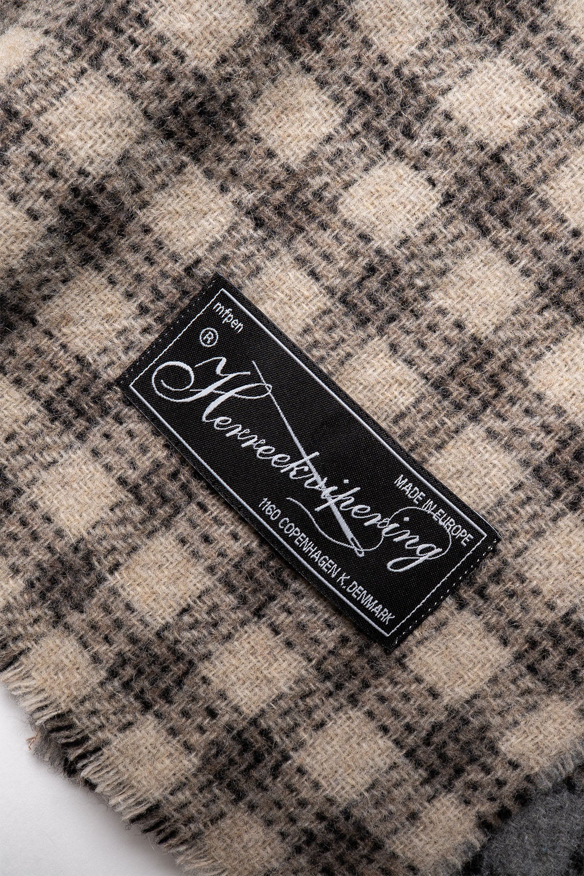 Scarf - Grey Double Faced Check - Image 4