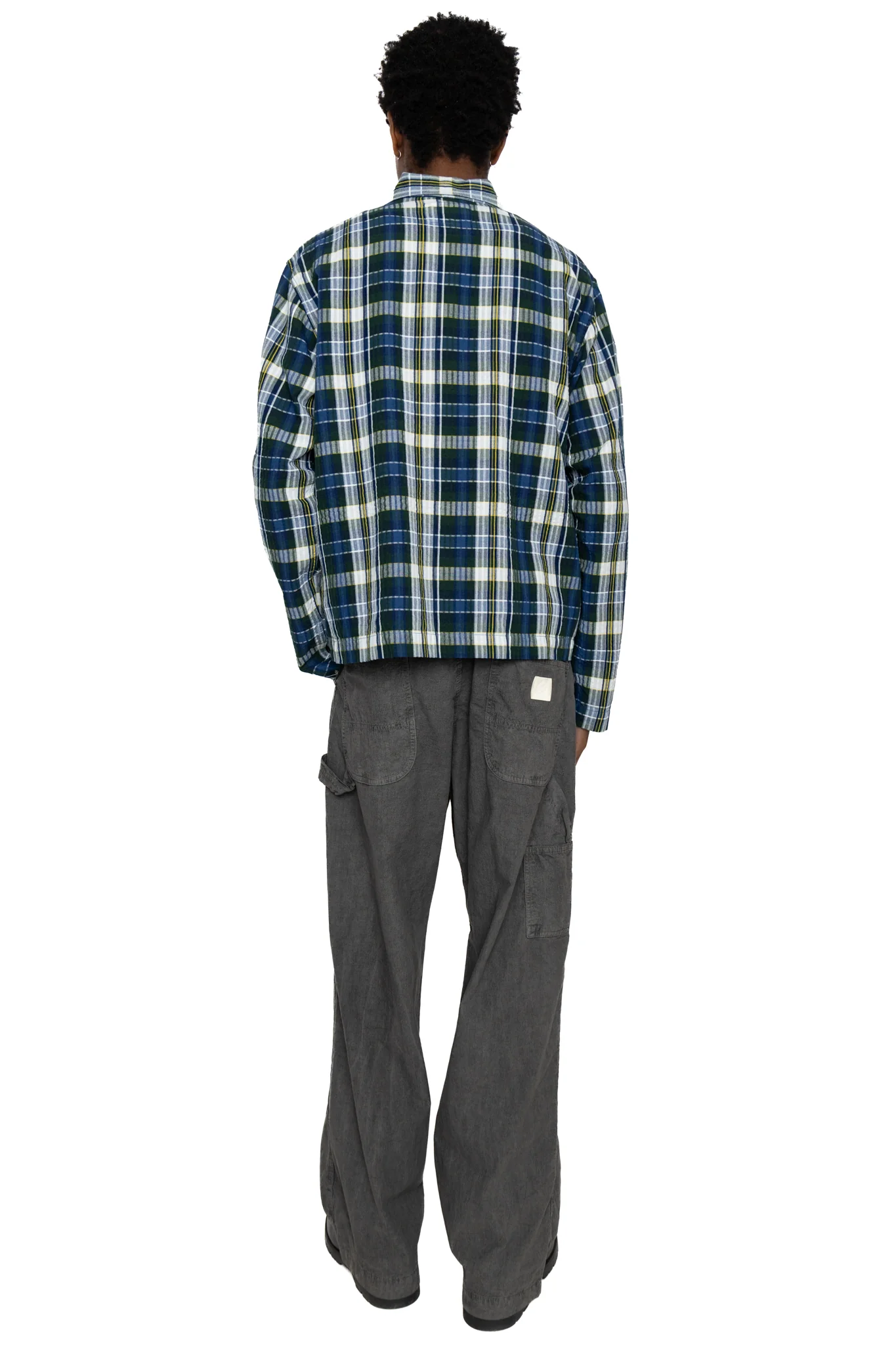 Shirt Jacket (Blue in Green Fit) - Navy Multi Check - Image 4