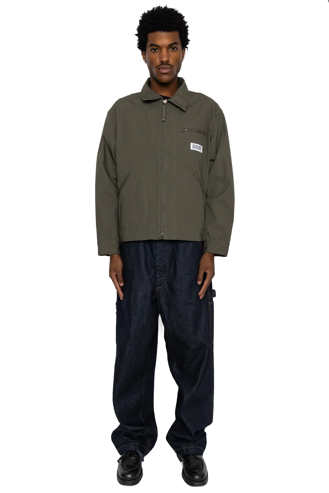 Short Jacket Heavyweight Cotton Ripstop - Olive - Image 2