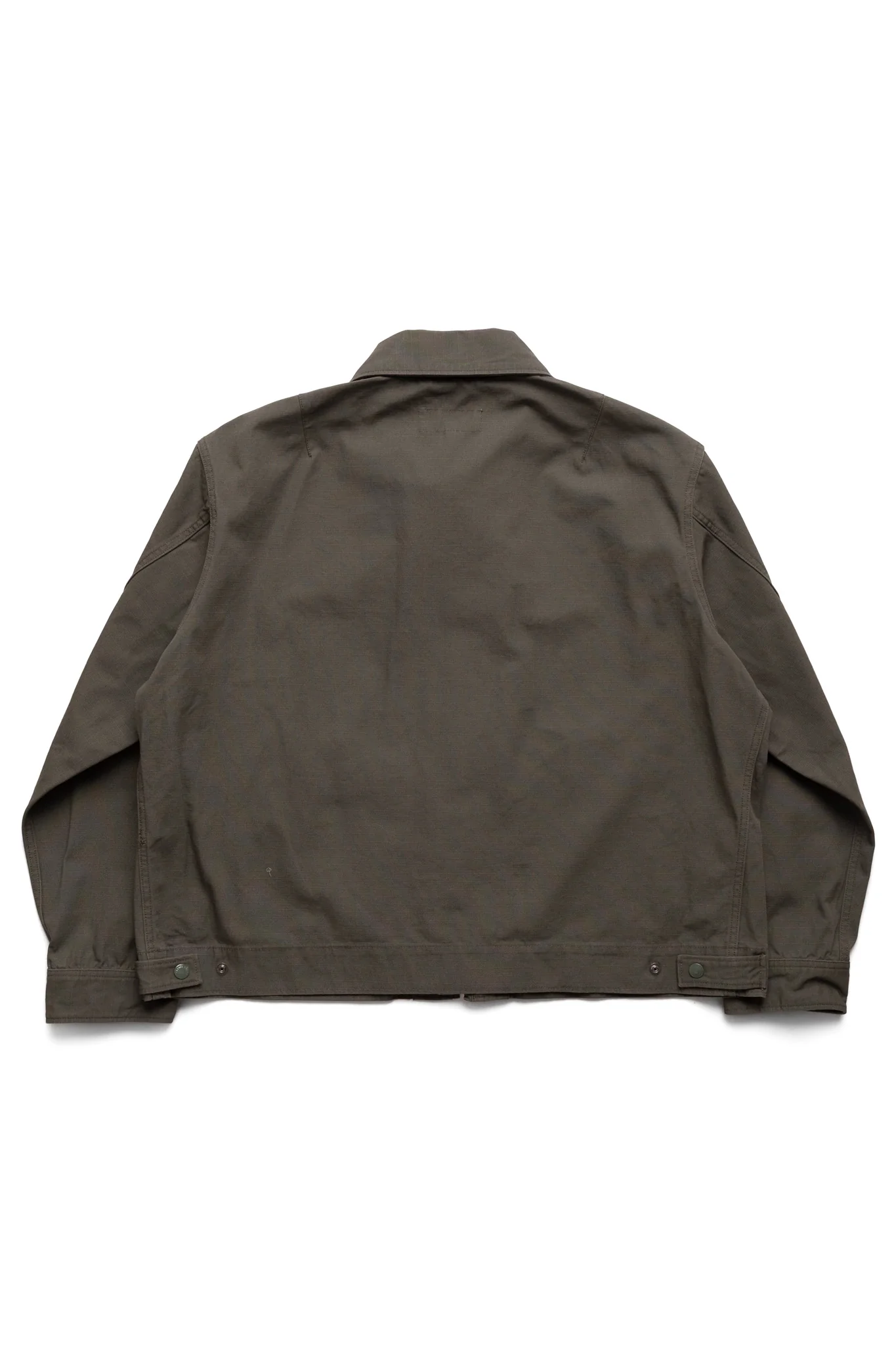 Short Jacket Heavyweight Cotton Ripstop - Olive - Image 3