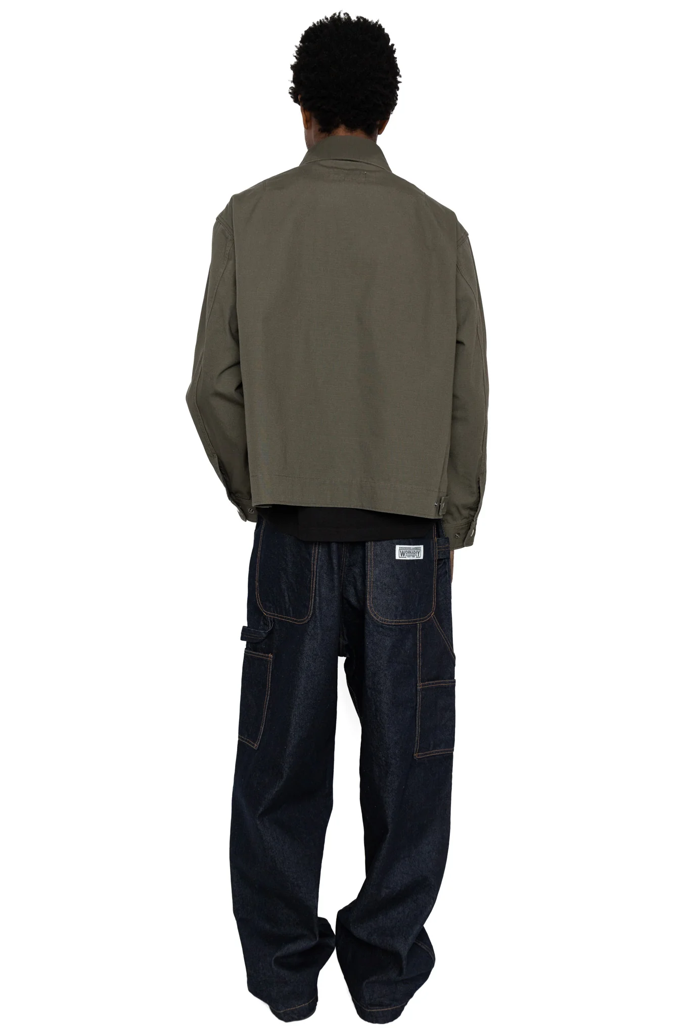 Short Jacket Heavyweight Cotton Ripstop - Olive - Image 5